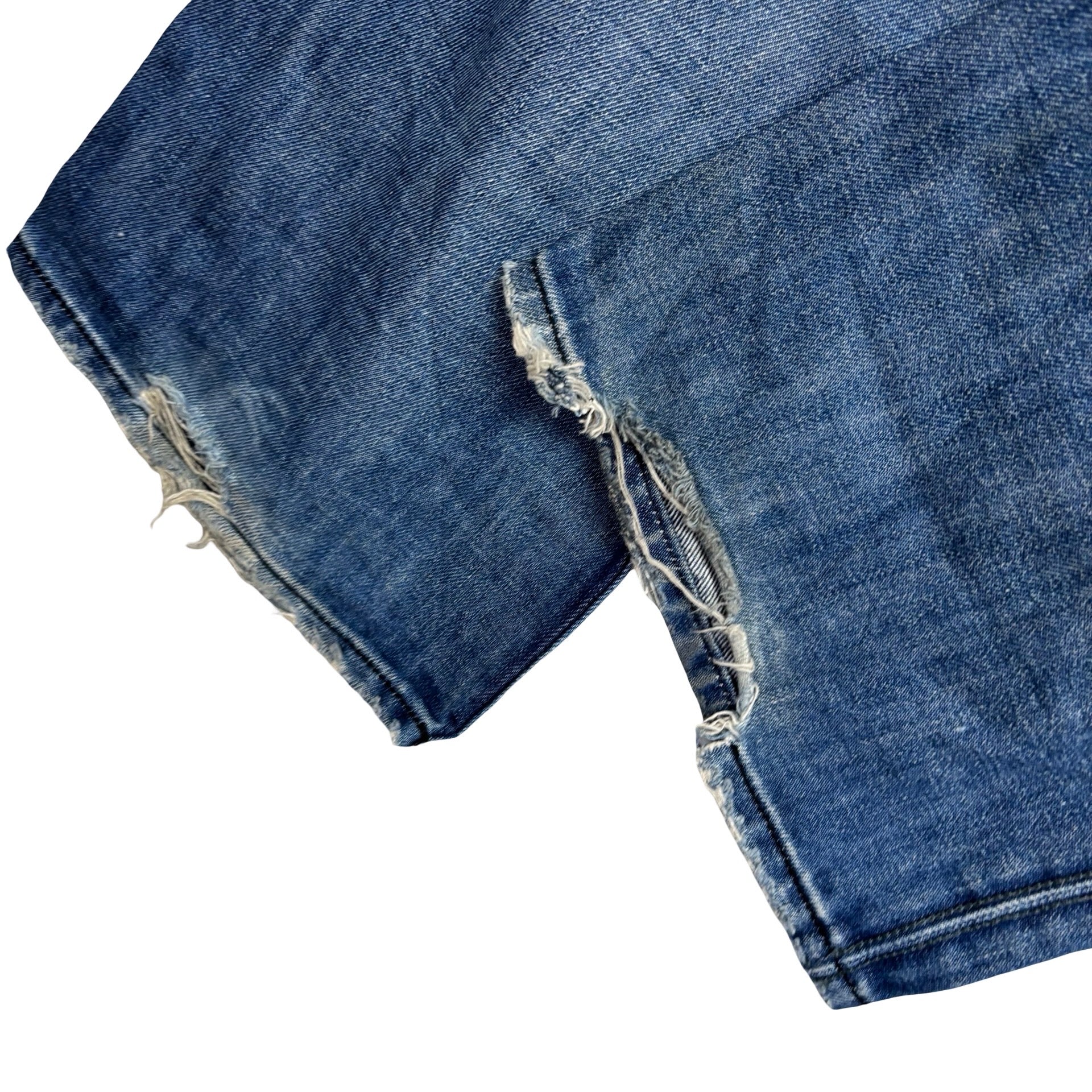 Diesel Quratt Jeans W32 L32 Mens Mid Blue Relaxed Straight Fit Denim (F)