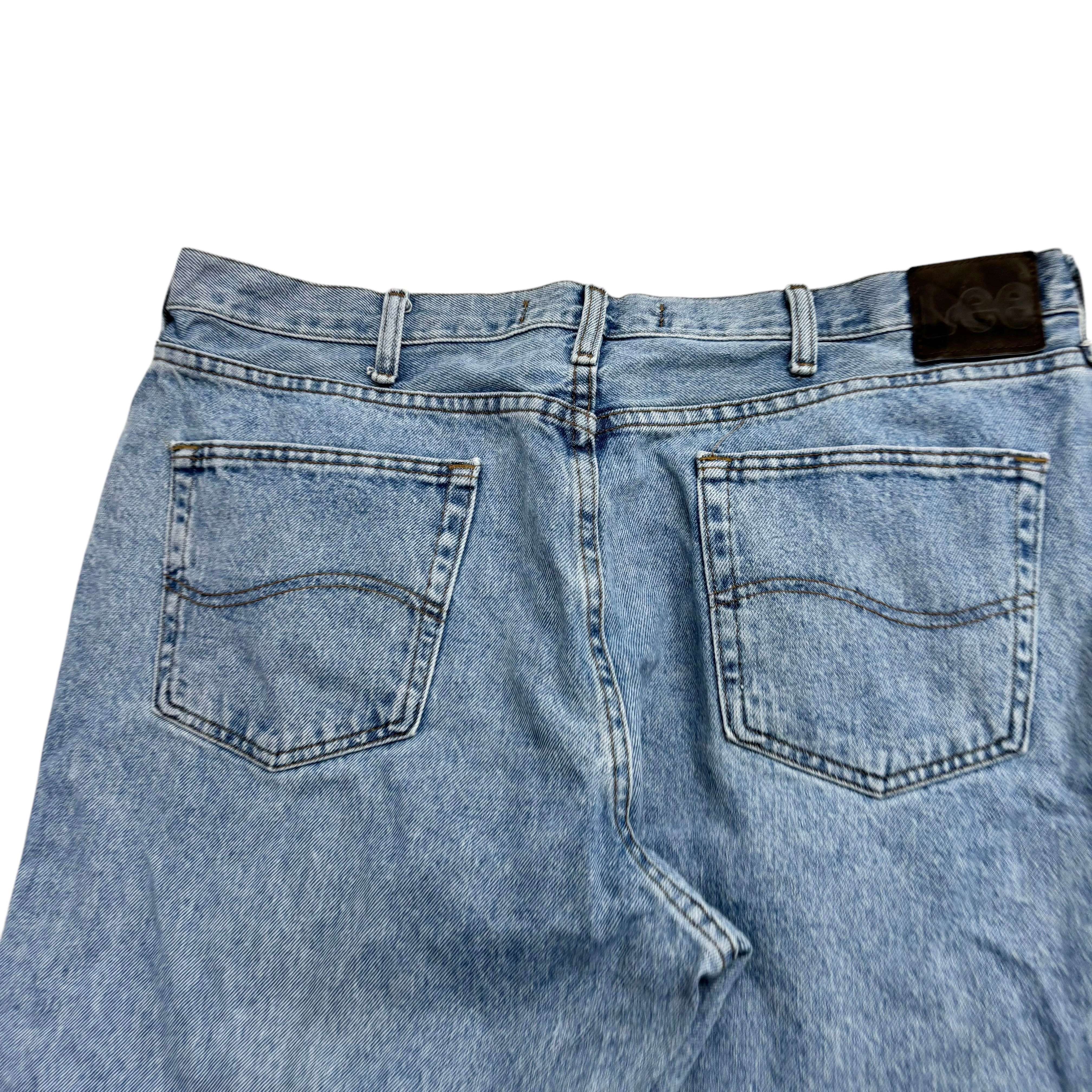 Lee Jeans W38 L27 Mens Light Blue Relaxed Straight Fit Vintage Denim (E)