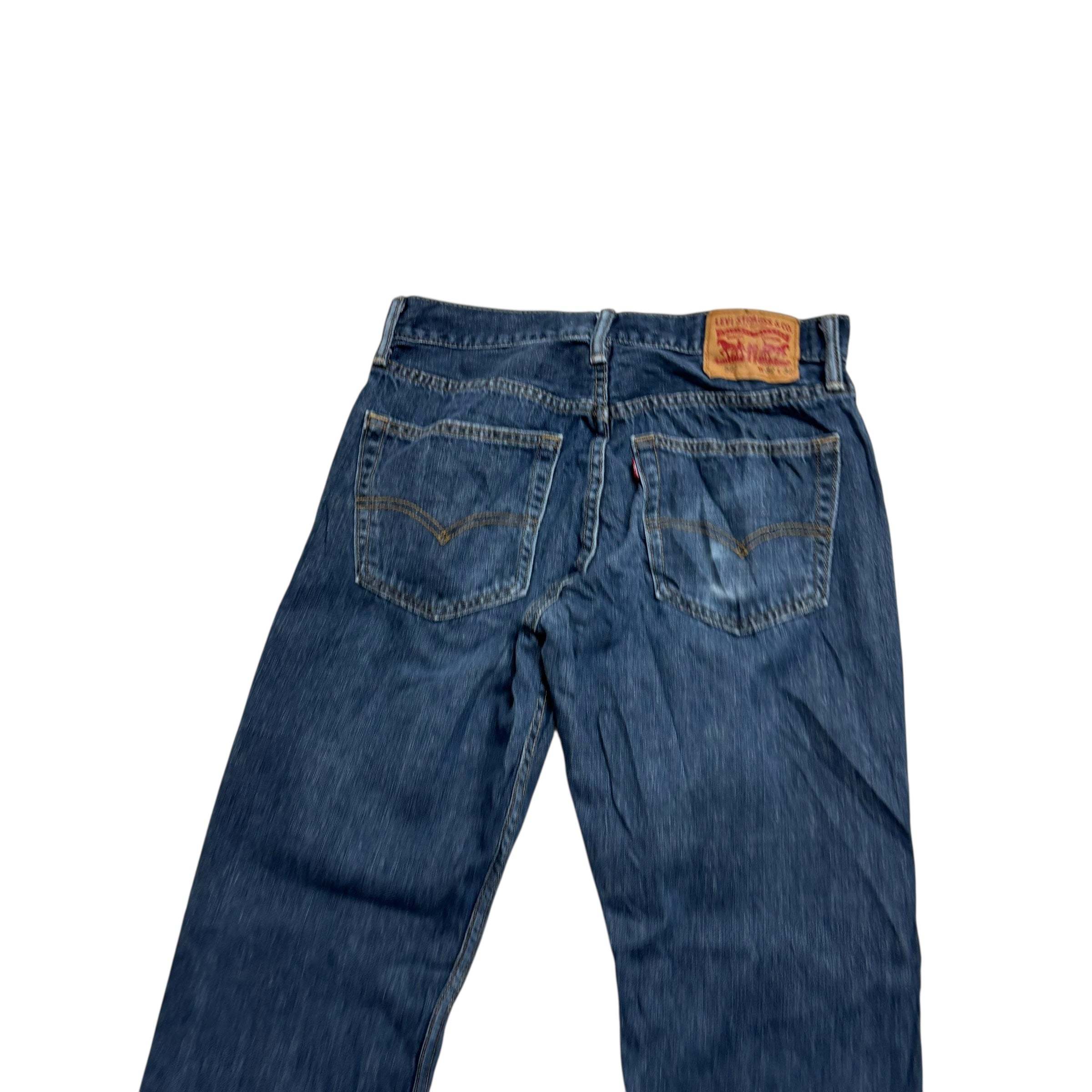 Levis 527 Jeans W32 L32 Mens Dark Blue Slim Bootcut Fit Denim (E)