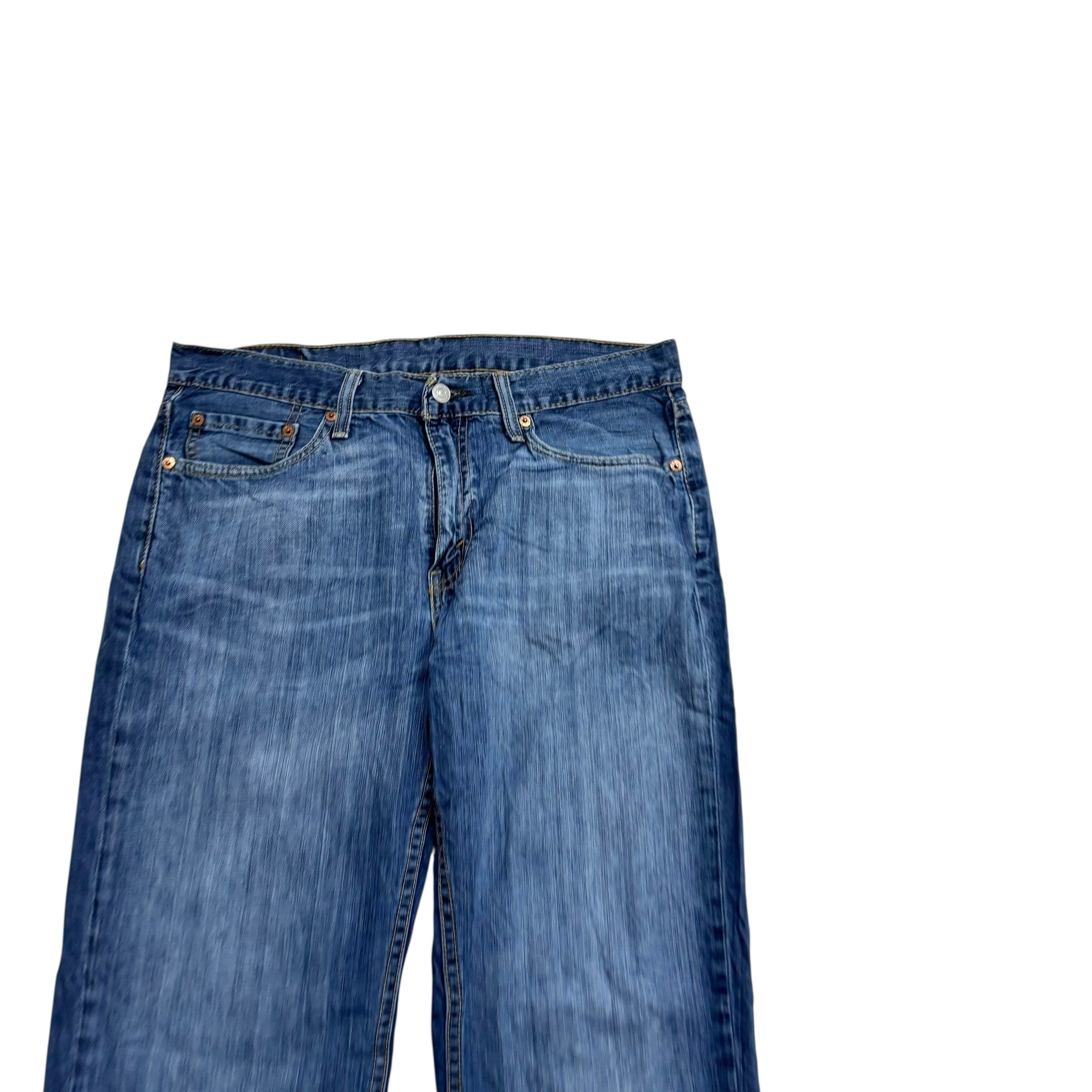 Levis 514 Jeans W33 L32 Mens Mid Blue Regular Straight Fit Denim