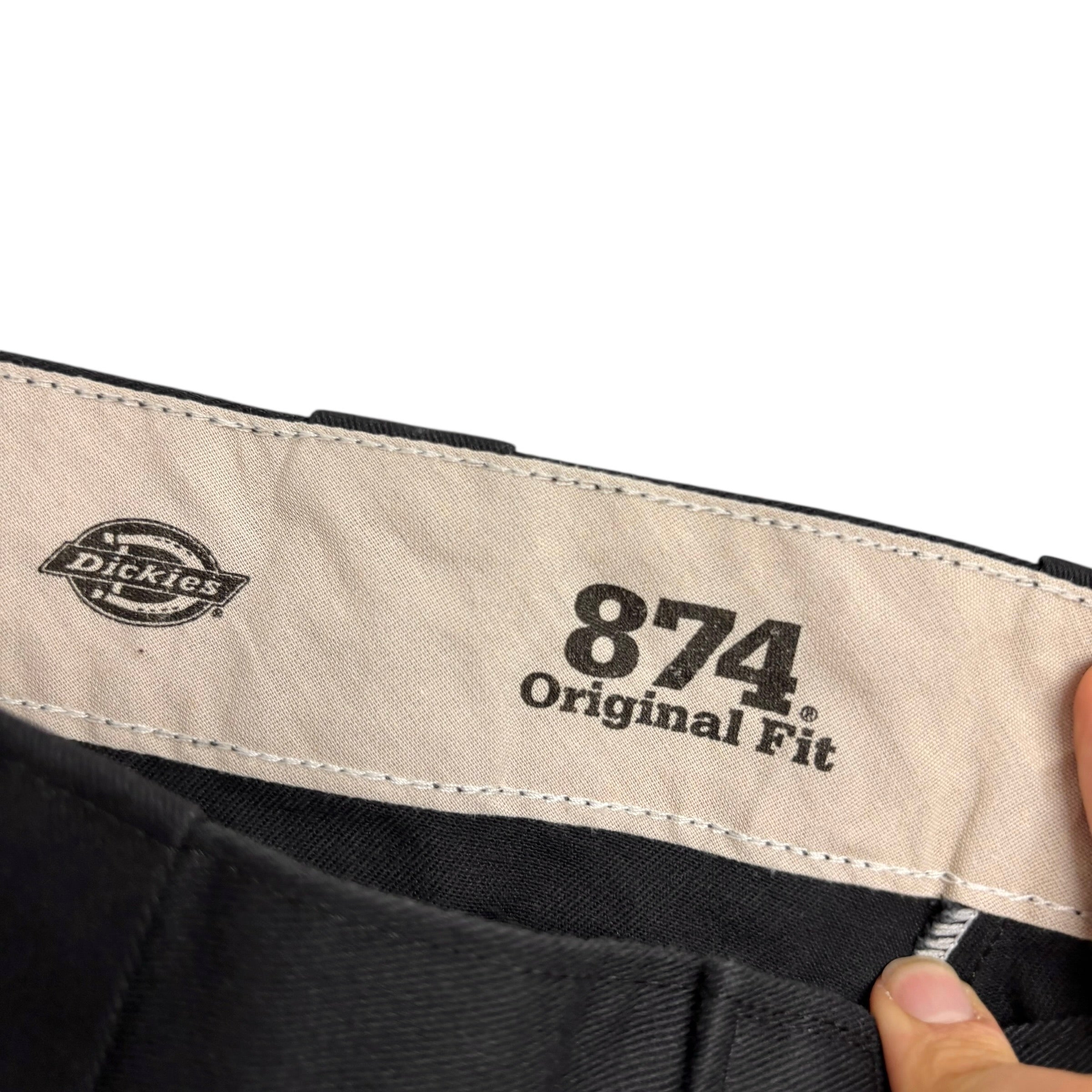 Dickies 874 Trousers W50 L32 Mens Black Original Straight Fit Pants (E)