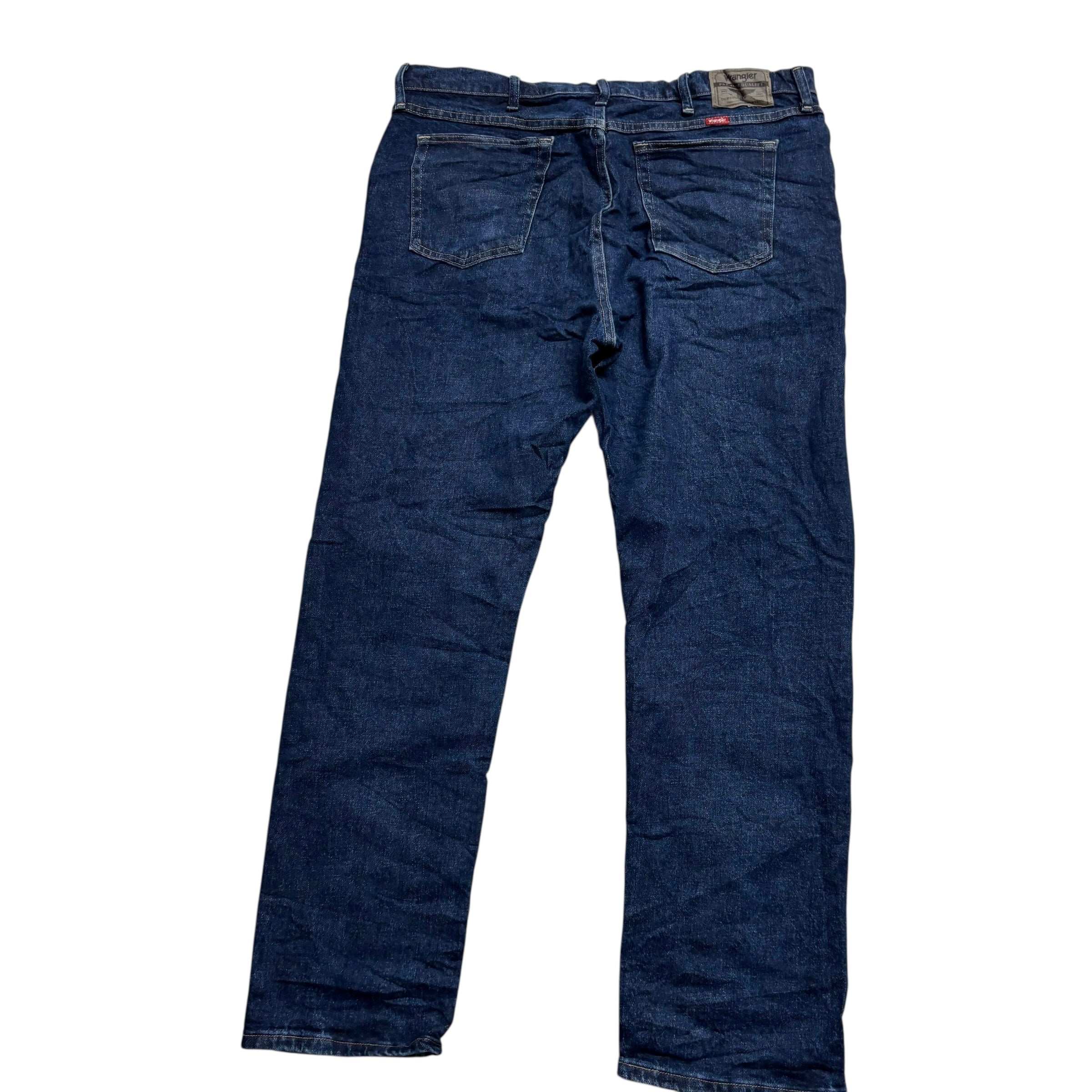 Wrangler Jeans W38 L32 Mens Dark Blue Regular Straight Fit Denim (E)