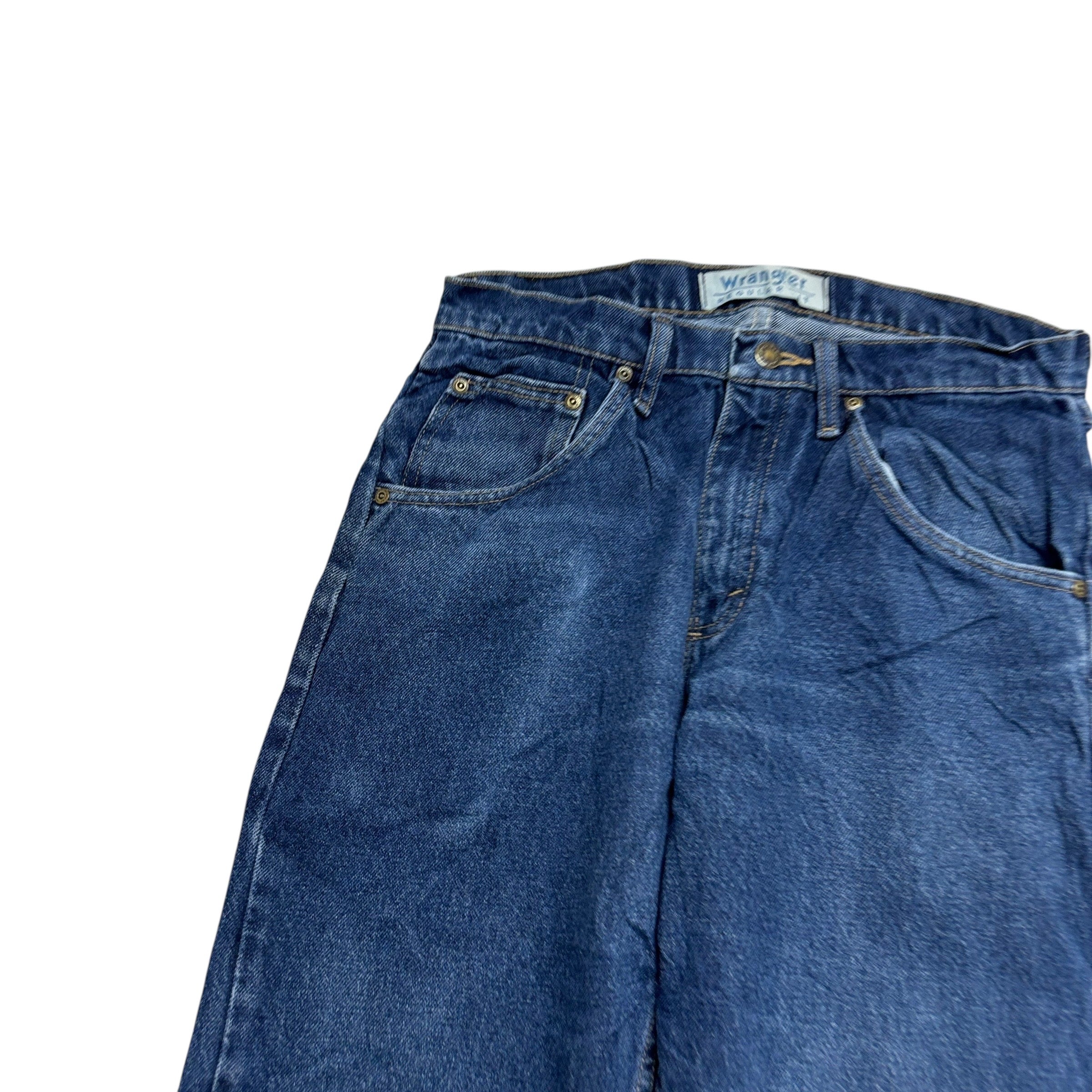 Wrangler Jeans W30 L32 Mens Dark Blue Regular Straight Fit Vintage Denim