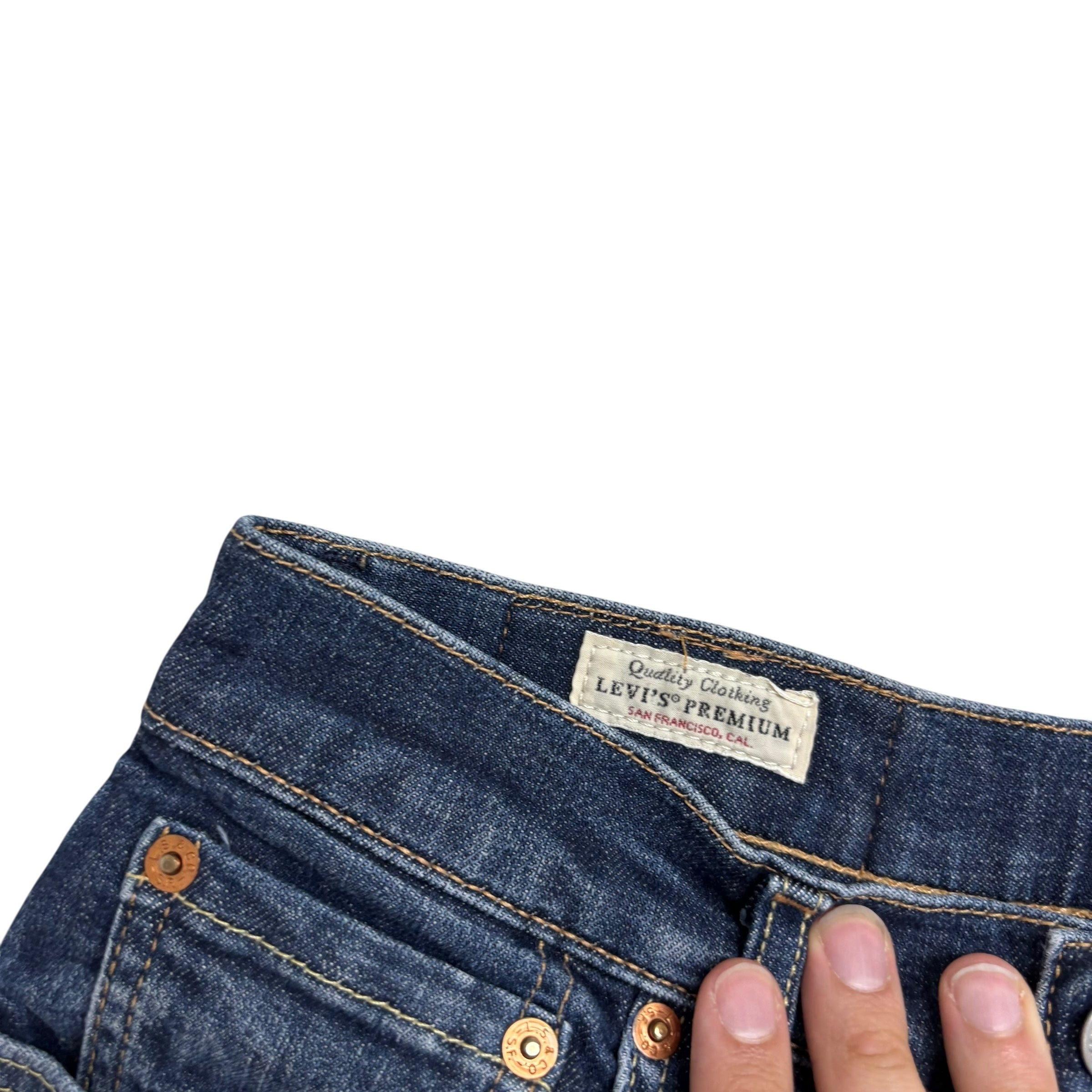 Levis 512 Jeans W28 L27 Mens Dark Blue Slim Tapered Fit Stretch Denim (E)