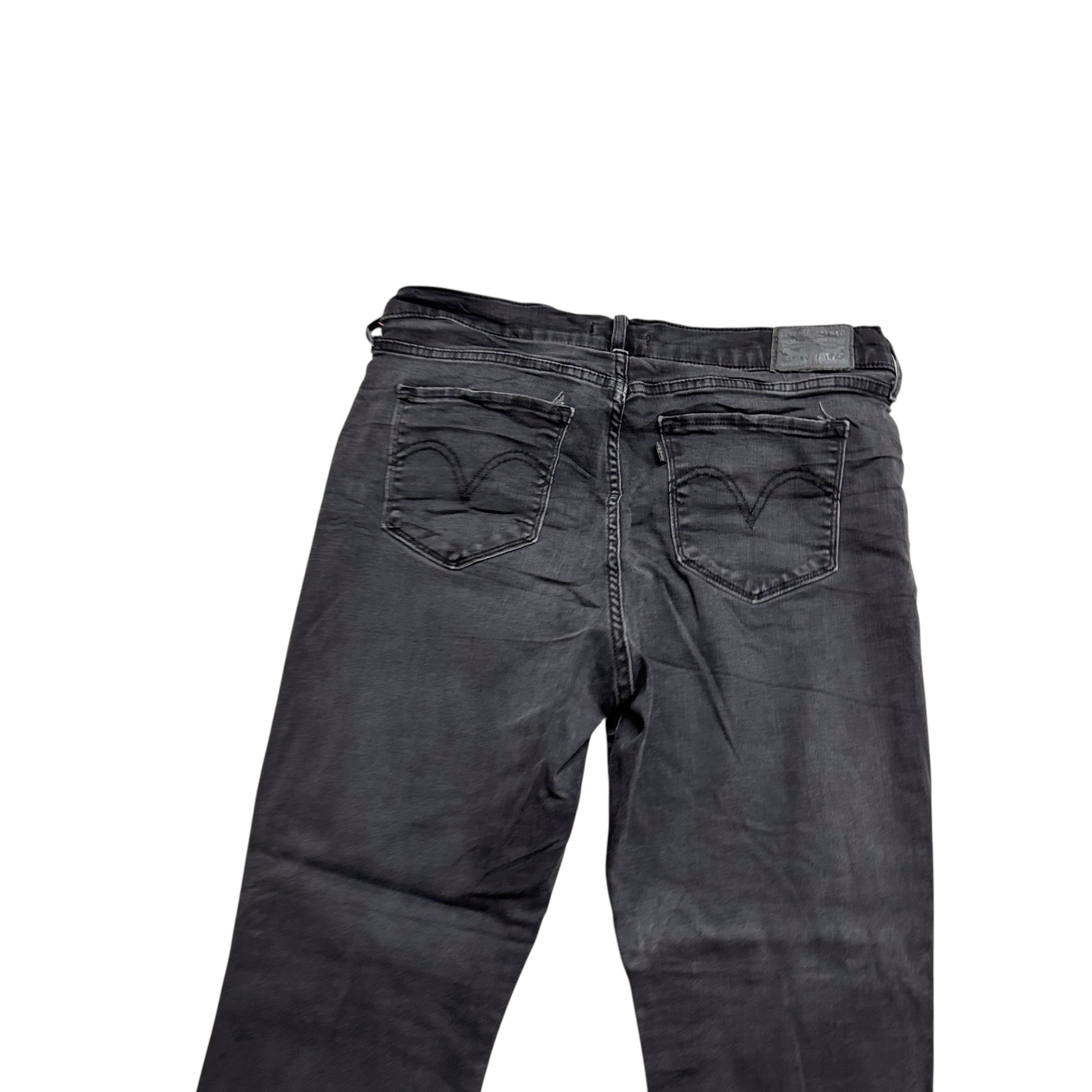 Levis Jeans W31 L30 Womens Classic Straight Fit Black Stretch Denim