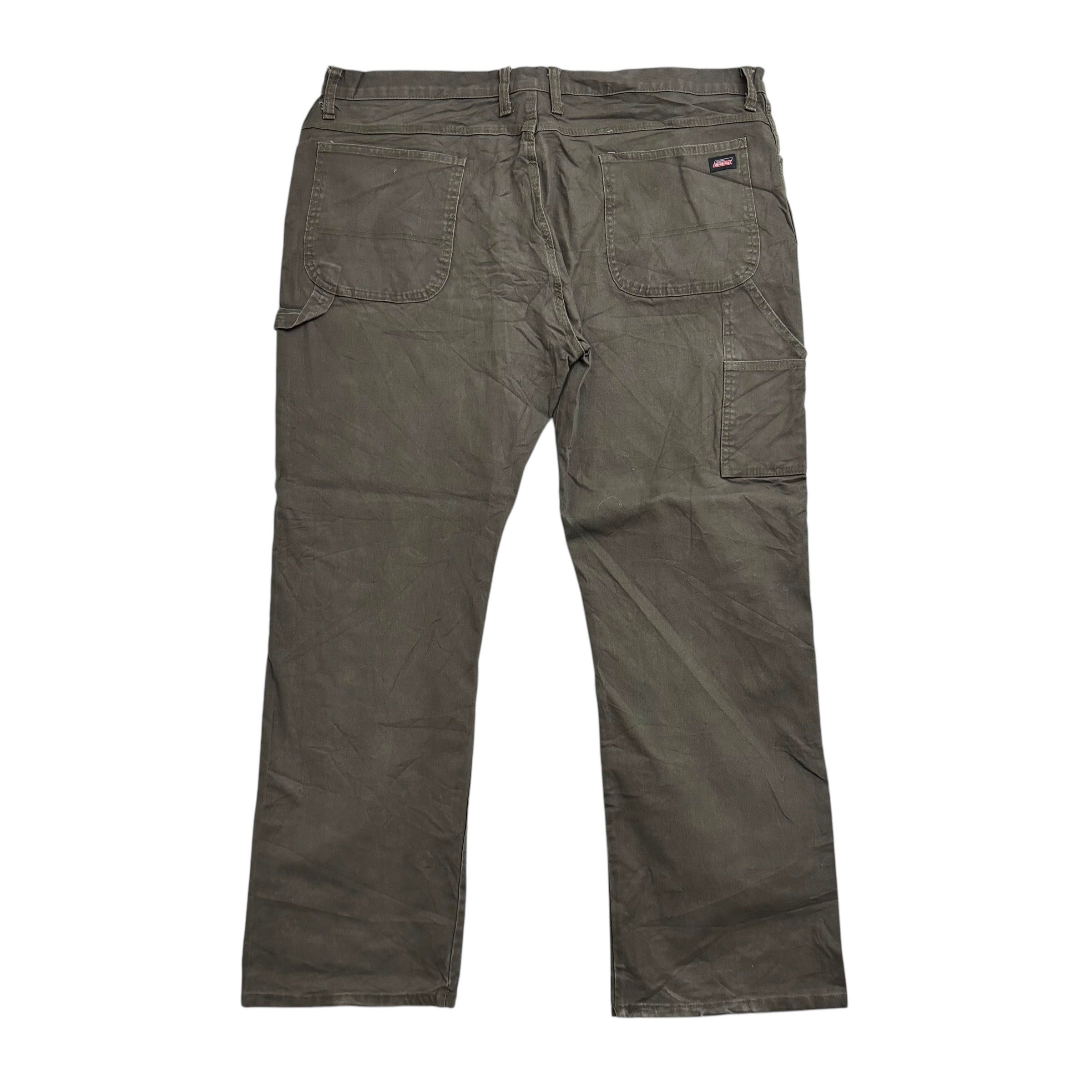 Dickies Carpenter Pants W42 L32 Mens Green Relaxed Straight Trousers Jeans (E)