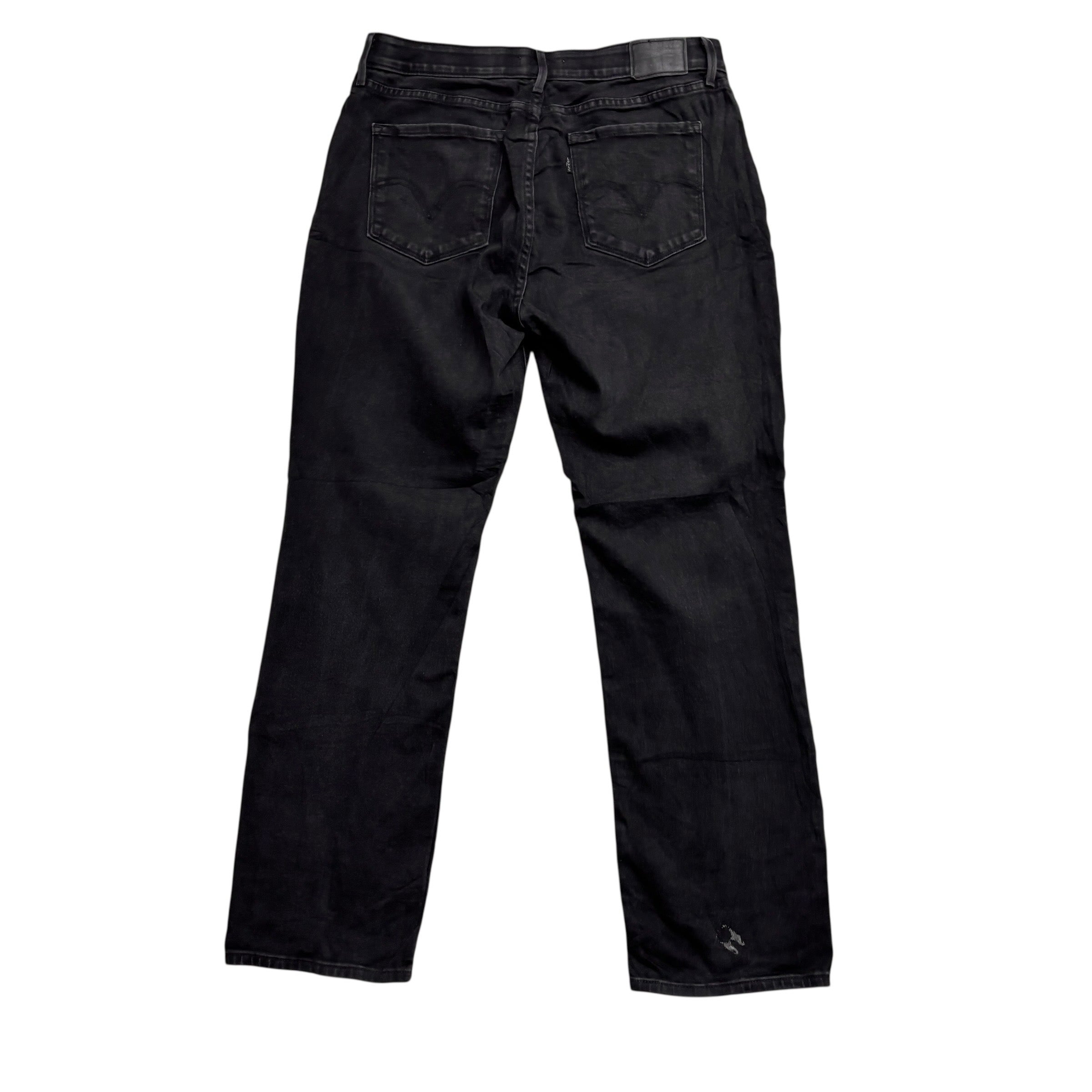 Levis 525 Jeans W32 L30 Womens Regular Straight Fit Black Stretch Y2K (F)