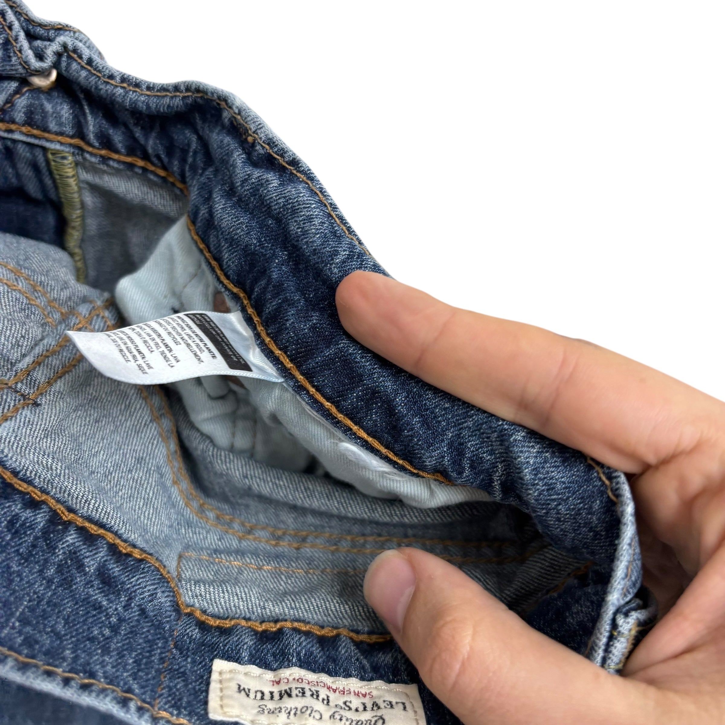 Levis 512 Jeans W28 L28 Mens Mid Blue Slim Tapered Fit Stretch Denim (E)