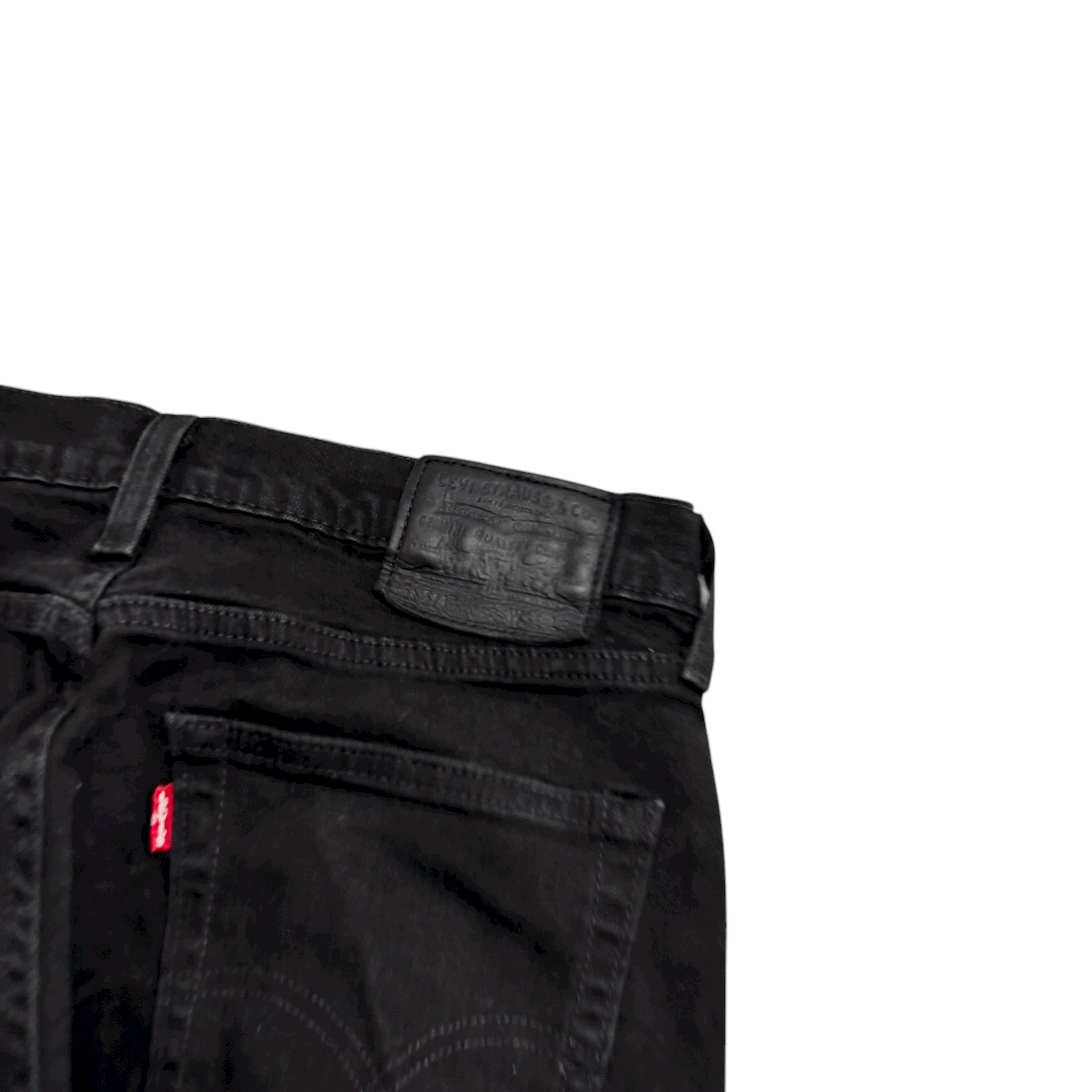 Levis 514 Jeans W30 L32 Mens Black Regular Straight Fit Stretch Denim (E)