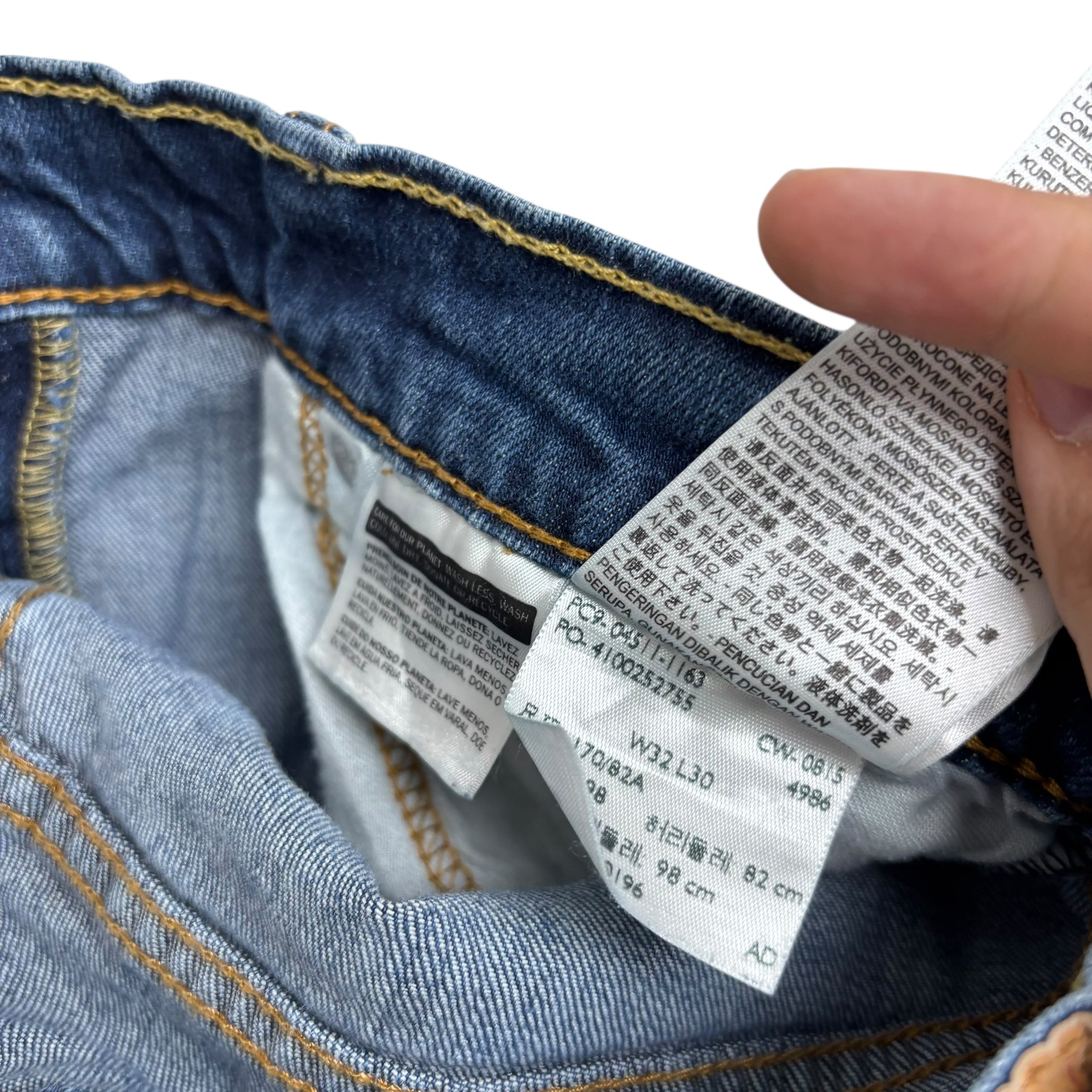 Levis 511 Jeans W32 L30 Mens Mid Blue Slim Fit Stretch Denim