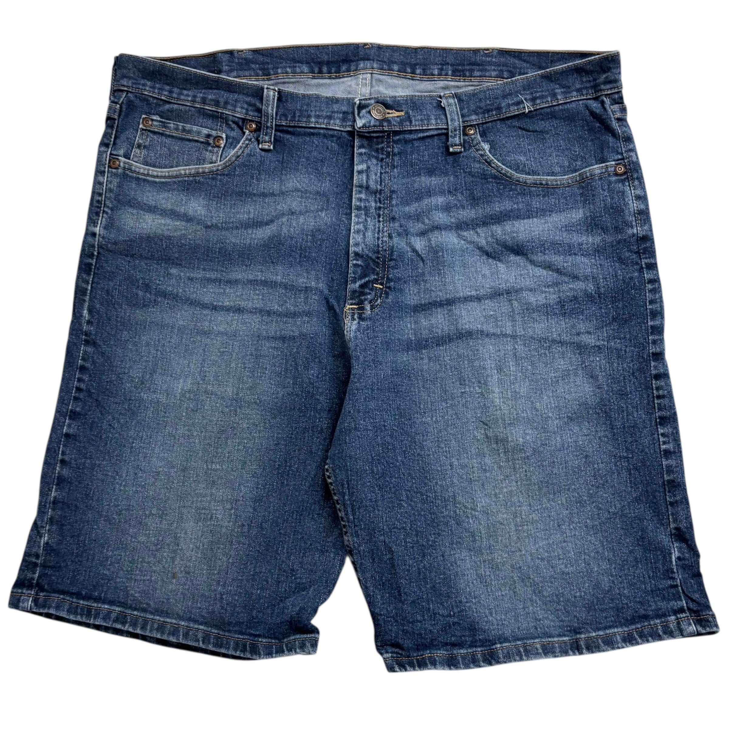Wrangler Baggy Jorts W38 Mens Denim Shorts Dark Blue Relaxed Fit Stretch
