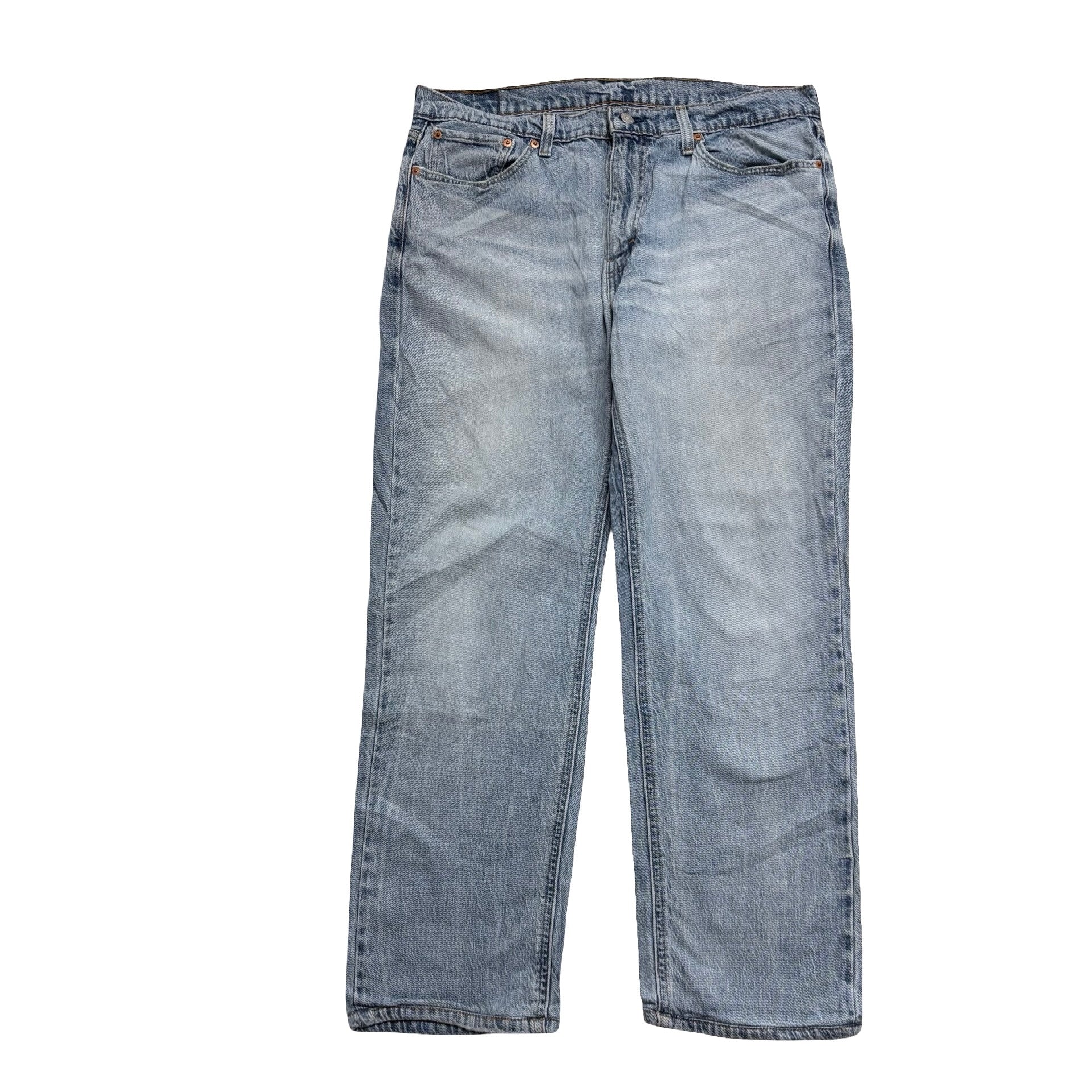 Levis 541 Jeans W36 L29 Mens Light Blue Athletic Tapered Fit Stretch Denim (E)