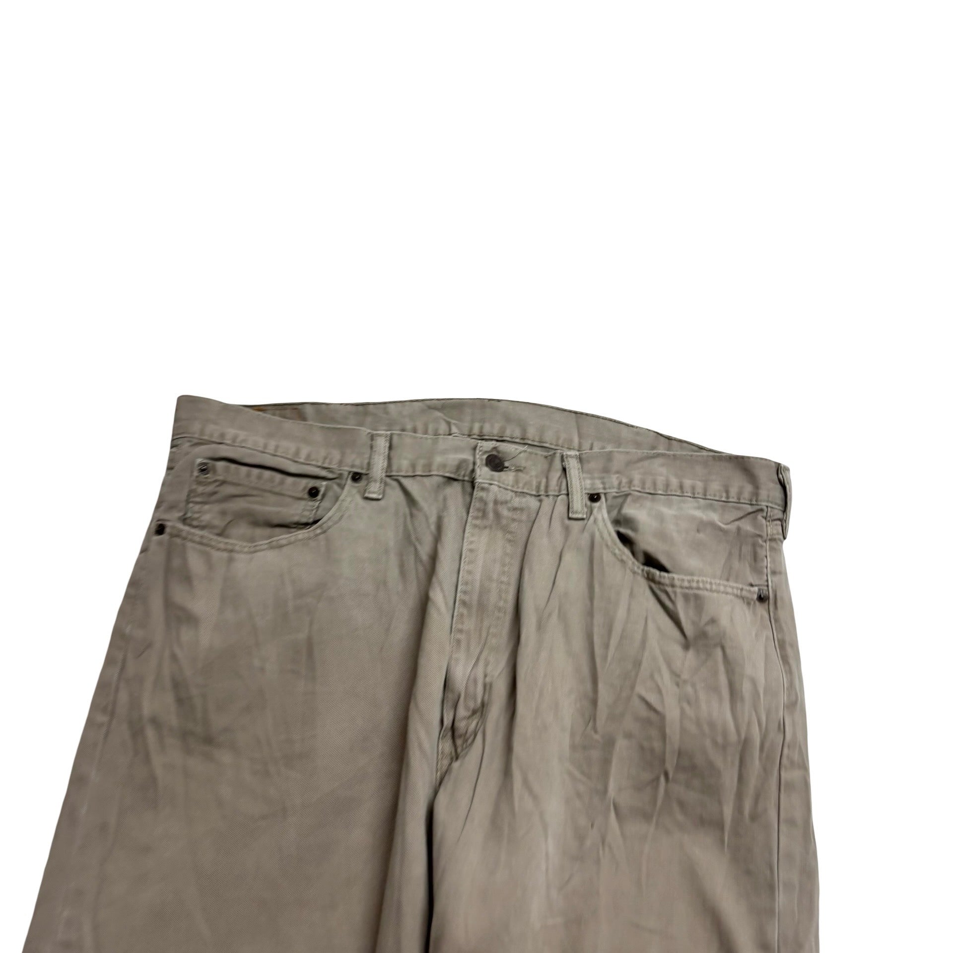 Levis 505 Trousers W40 L30 Mens Beige Regular Straight Fit Pants (E)