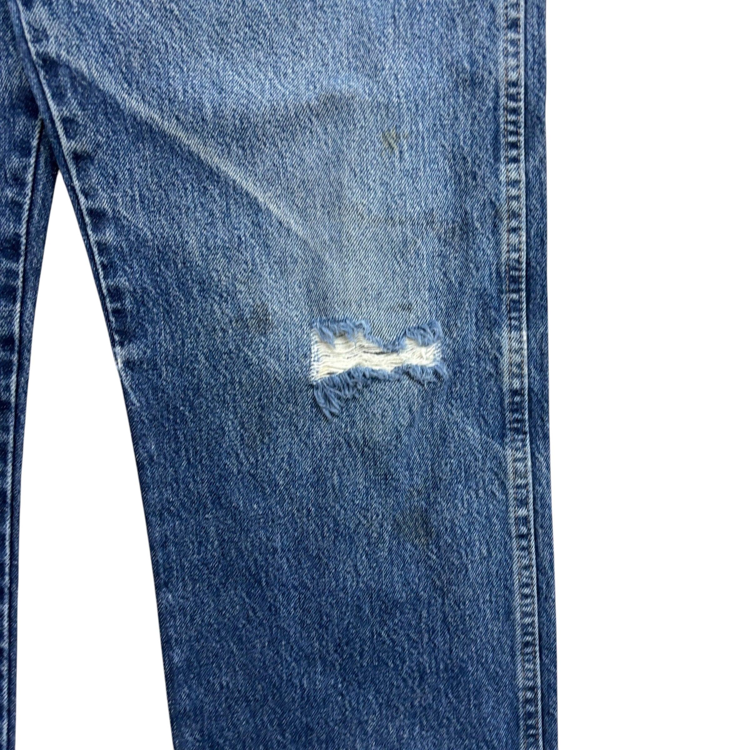 Wrangler Jeans W38 L32 Mens Mid Blue Regular Straight Fit Denim (F)