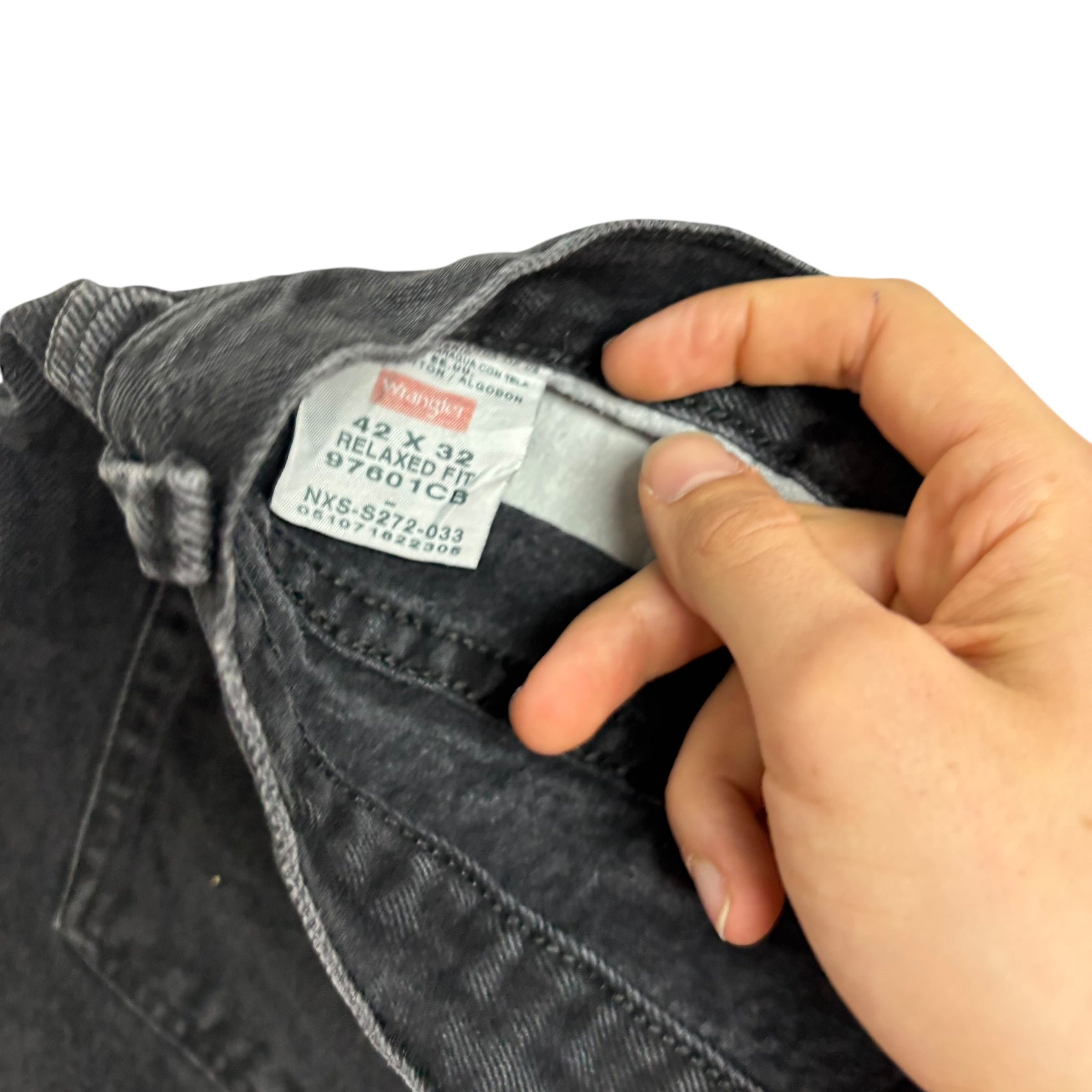 Wrangler Denim Shorts W42 Mens Black 8in Regular Fit