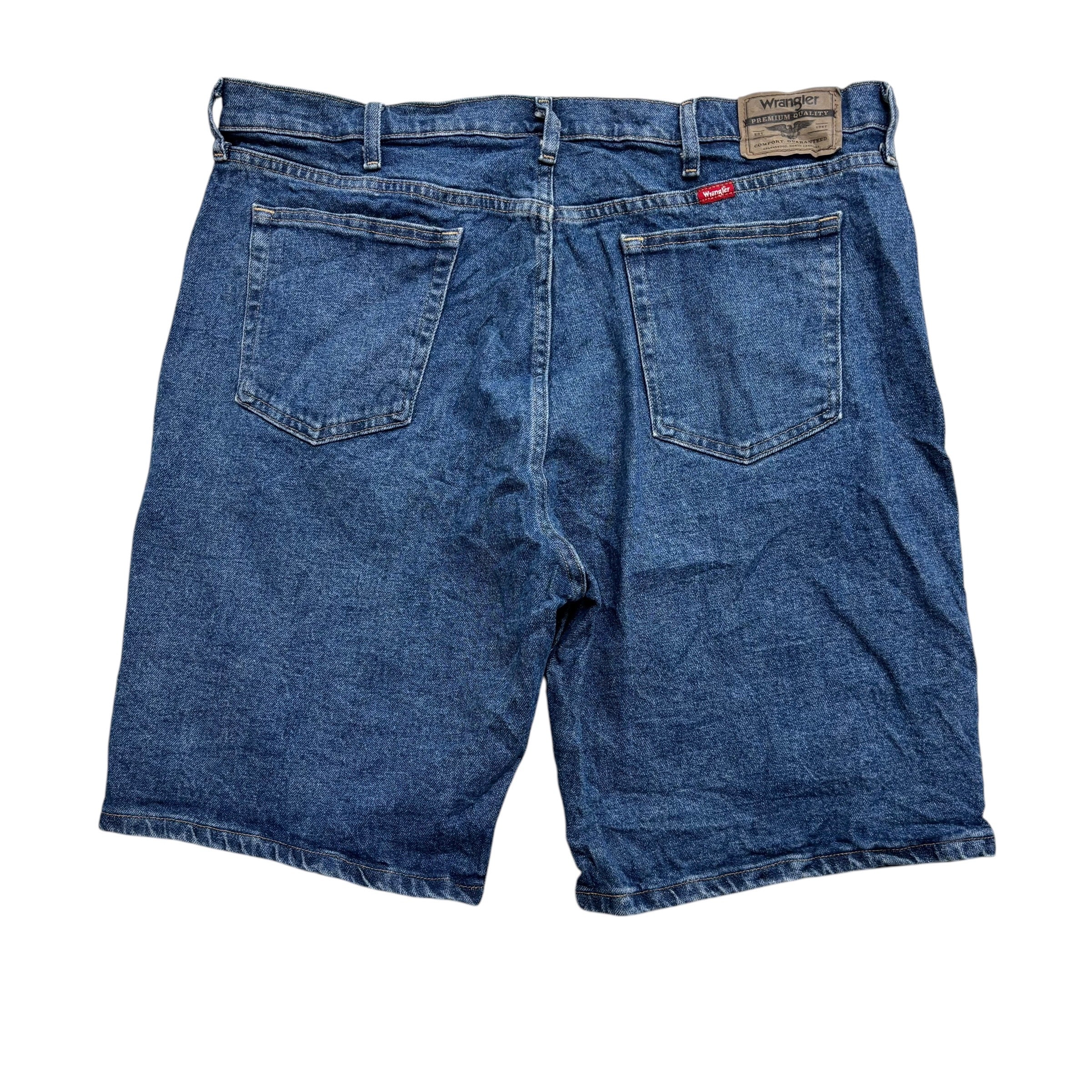 Wrangler Jorts W38 Mens Denim Shorts Mid Blue Regular Fit Stretch (E)