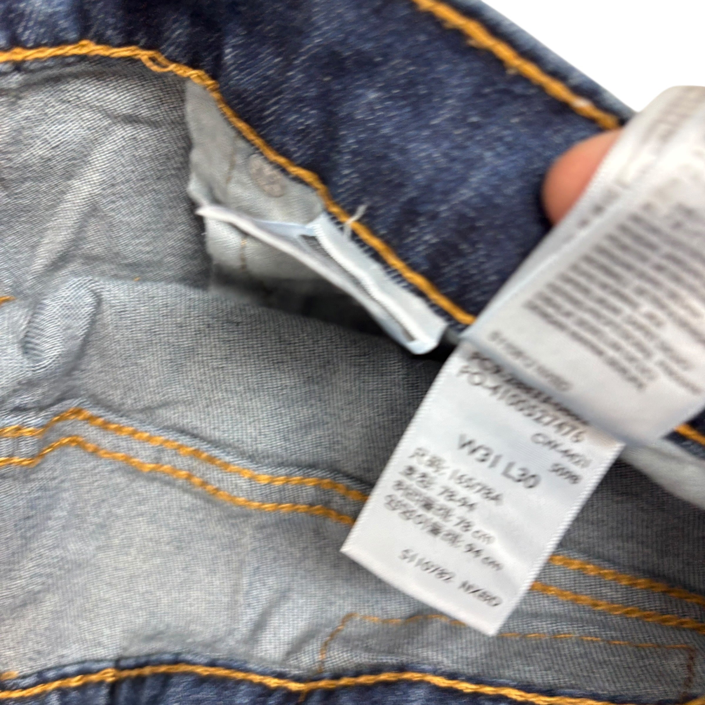 Levis 512 Jeans W31 L30 Mens Dark Blue Slim Tapered Fit Stretch Denim (E)