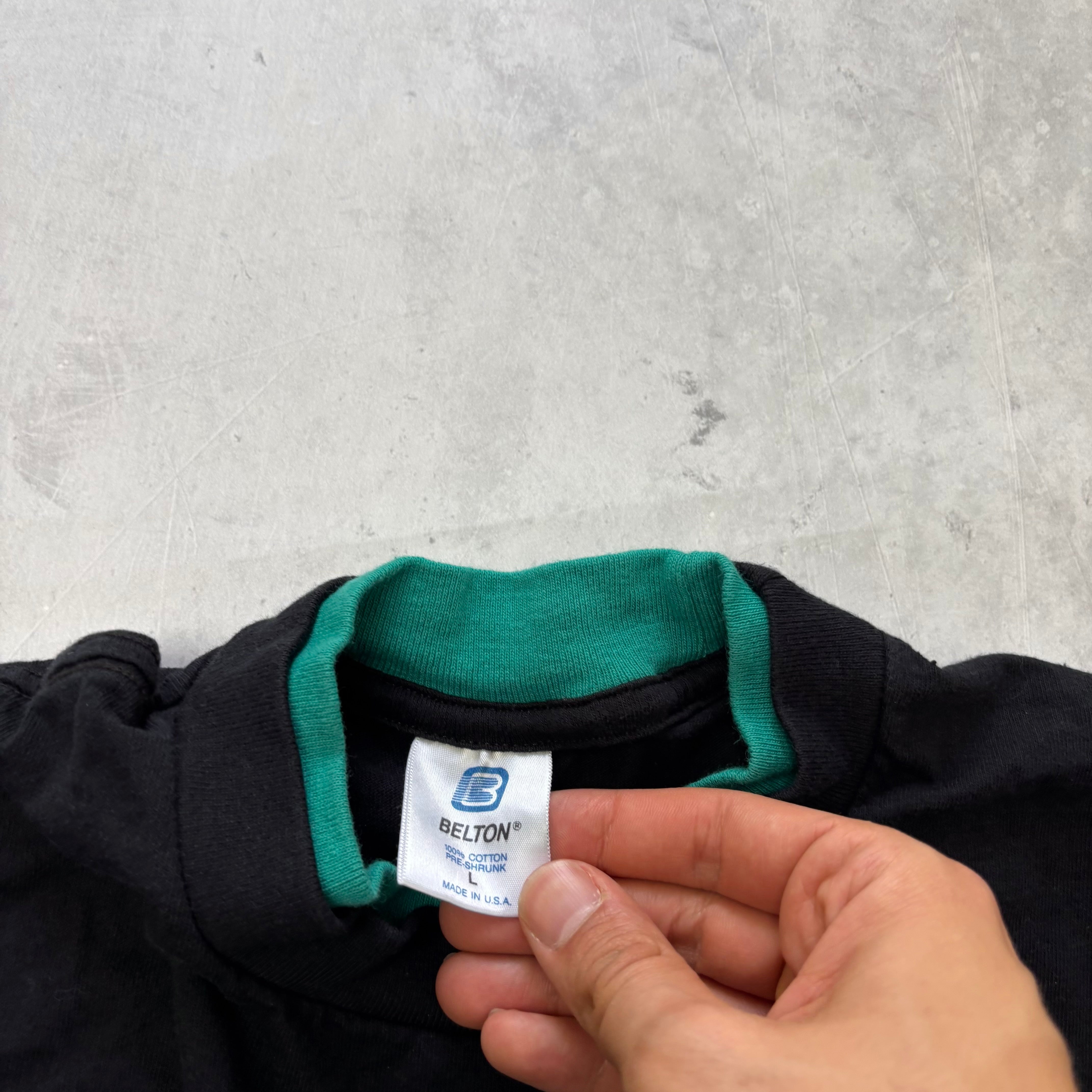 Vintage T Shirt Mens Large Black Single Stitch 90s USA (E)