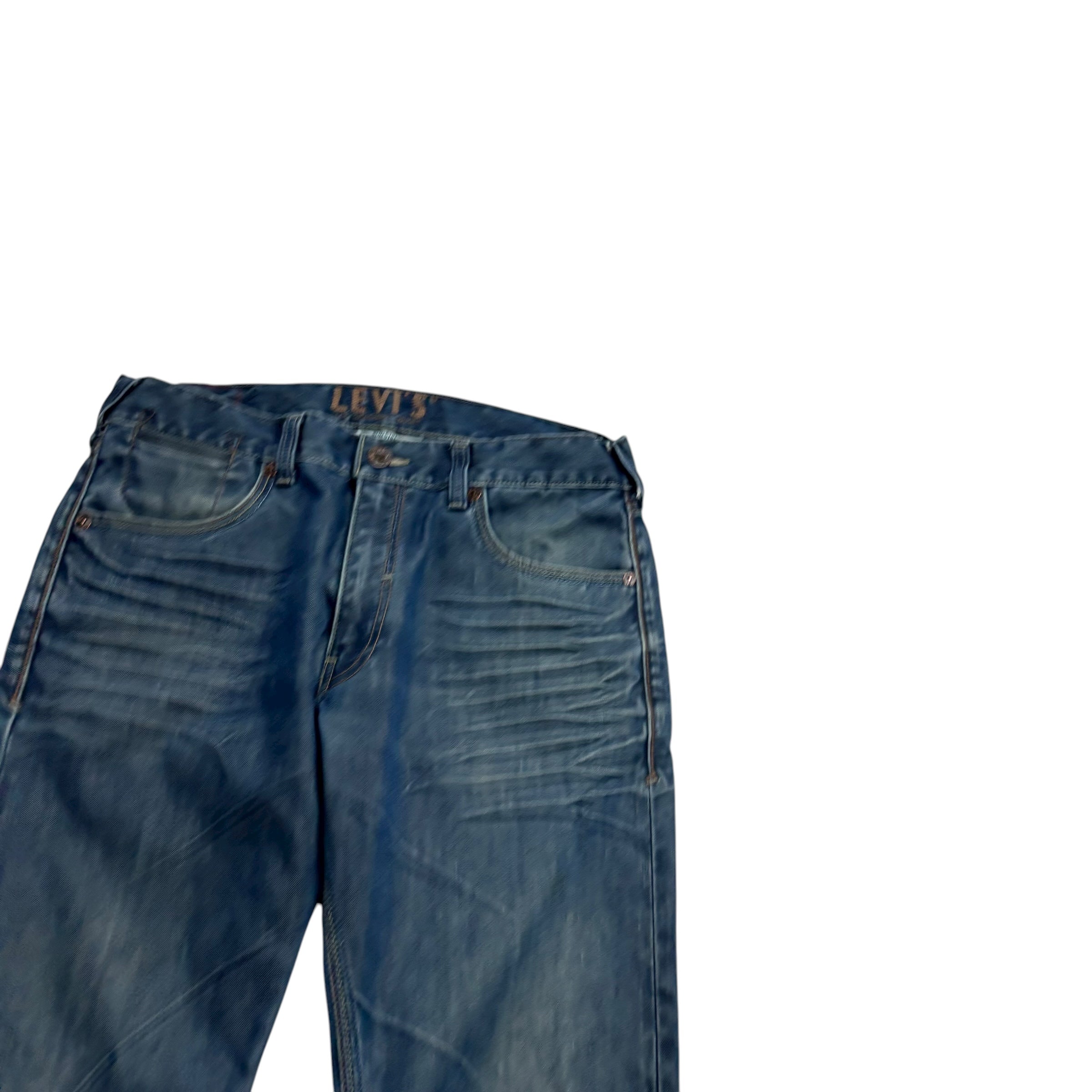 Levis 514 Jeans W36 L34 Mens Dark Blue Regular Straight Fit Vintage Denim