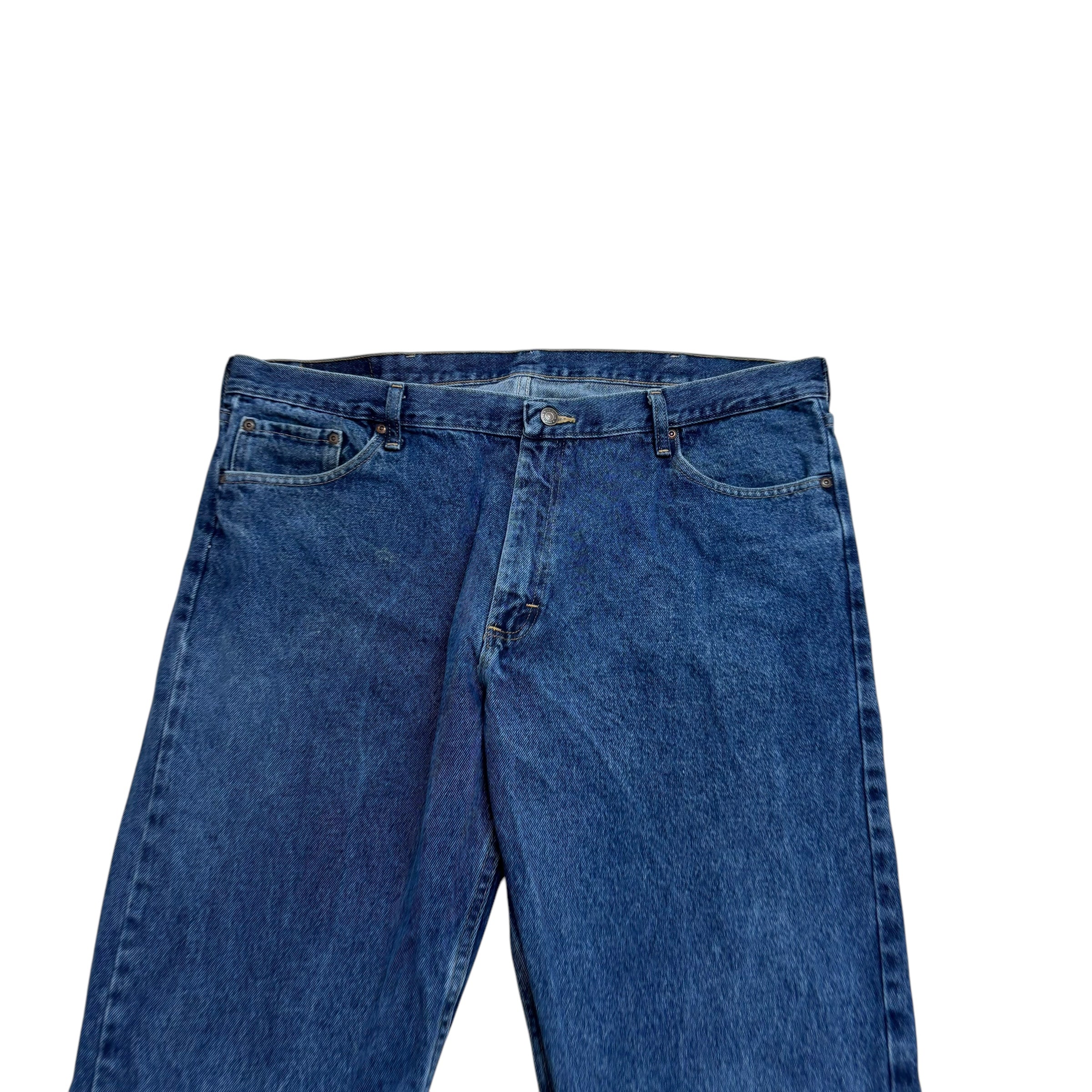 Wrangler Jeans W40 L29 Mens Mid Blue Relaxed Straight Fit Denim