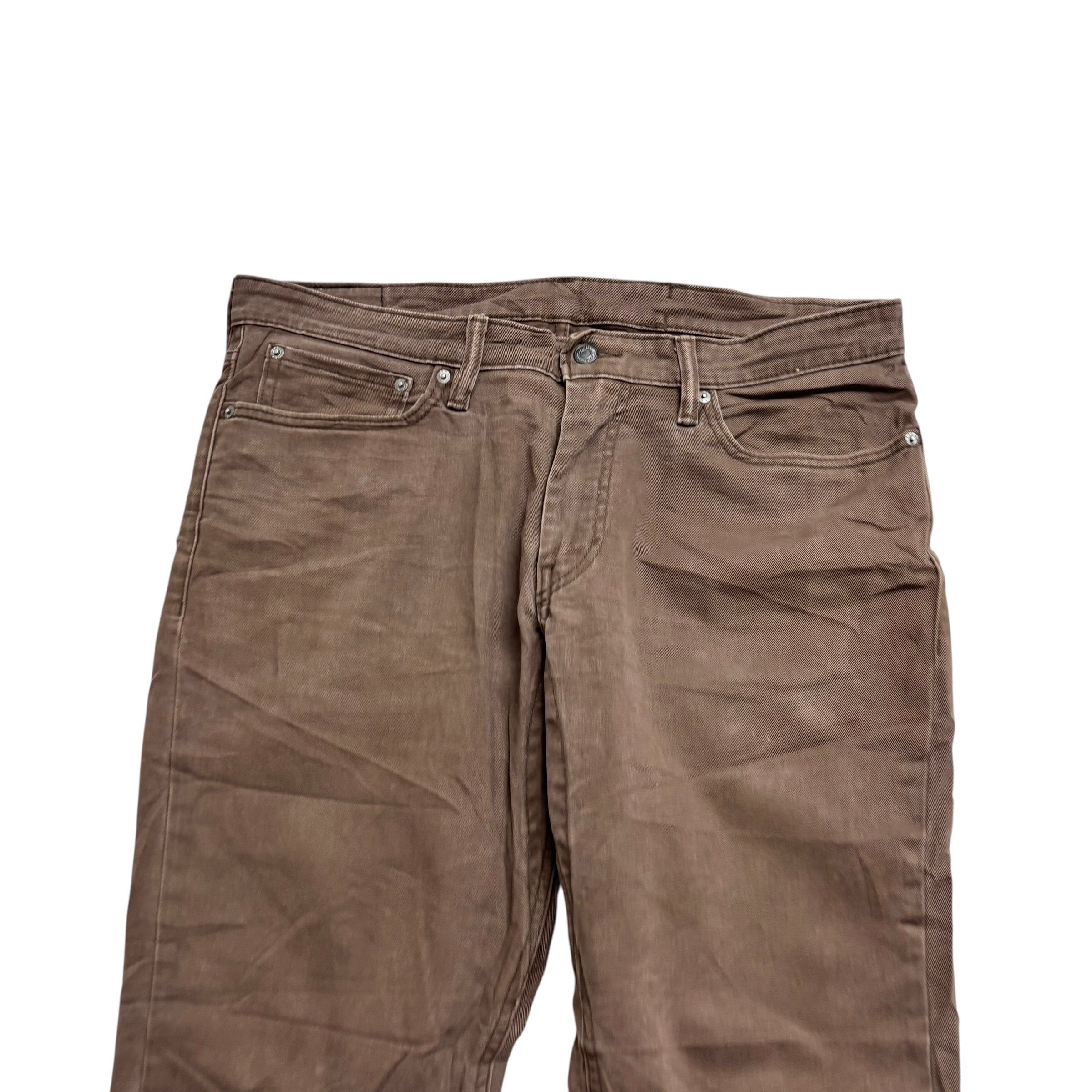 Levis 511 Commuter Jeans W36 L30 Mens Brown Slim Fit Stretch Denim