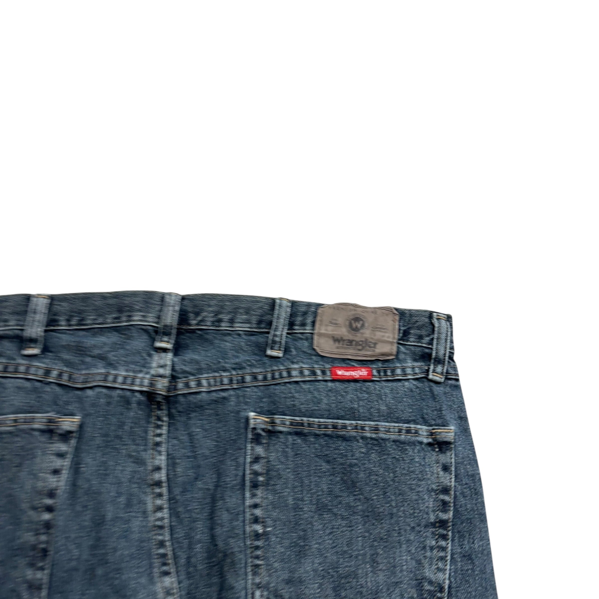 Wrangler Jeans W38 L29 Mens Dark Blue Regular Straight Fit Denim (E)