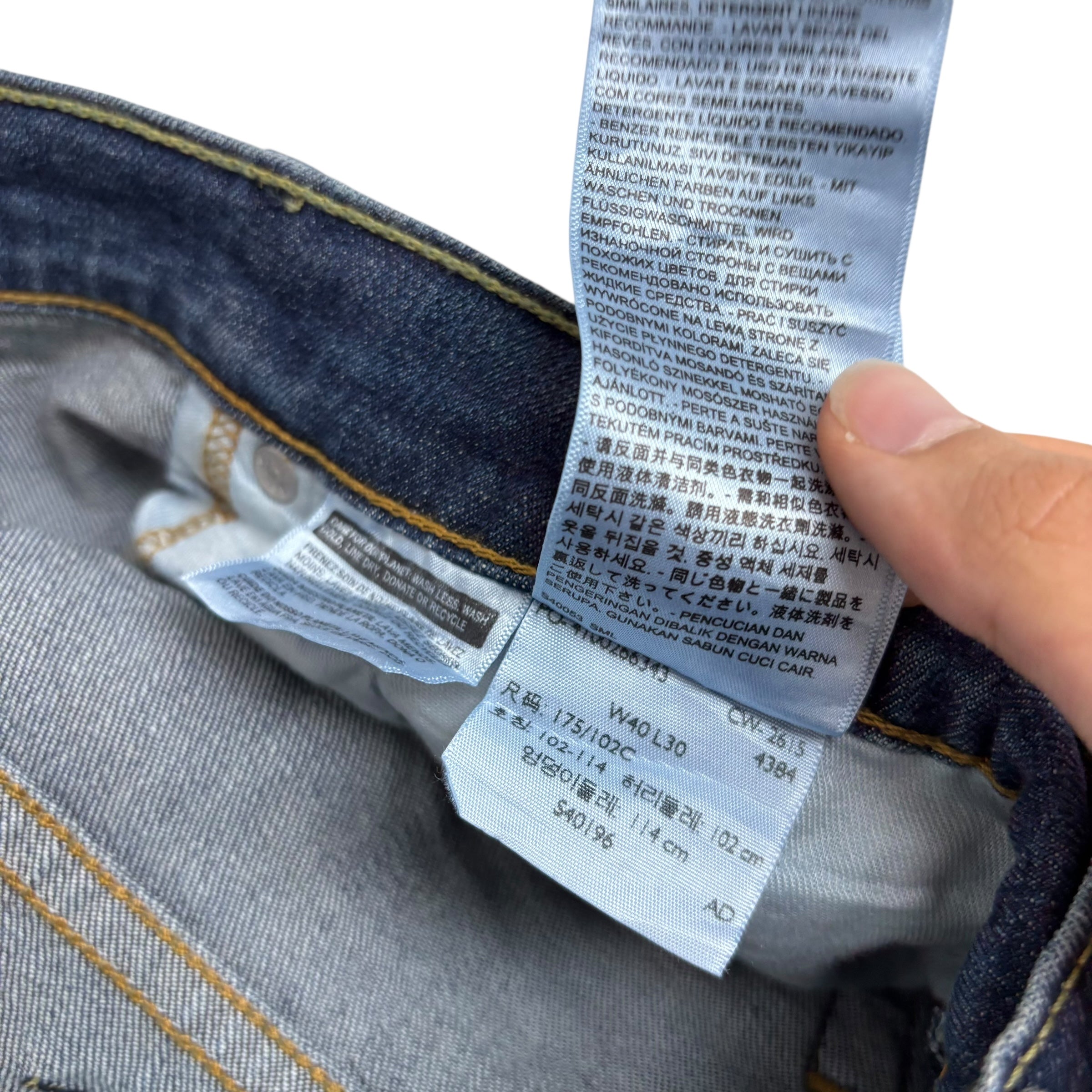 Levis 559 Jeans W40 L30 Mens Mid Blue Relaxed Straight Fit Stretch Denim