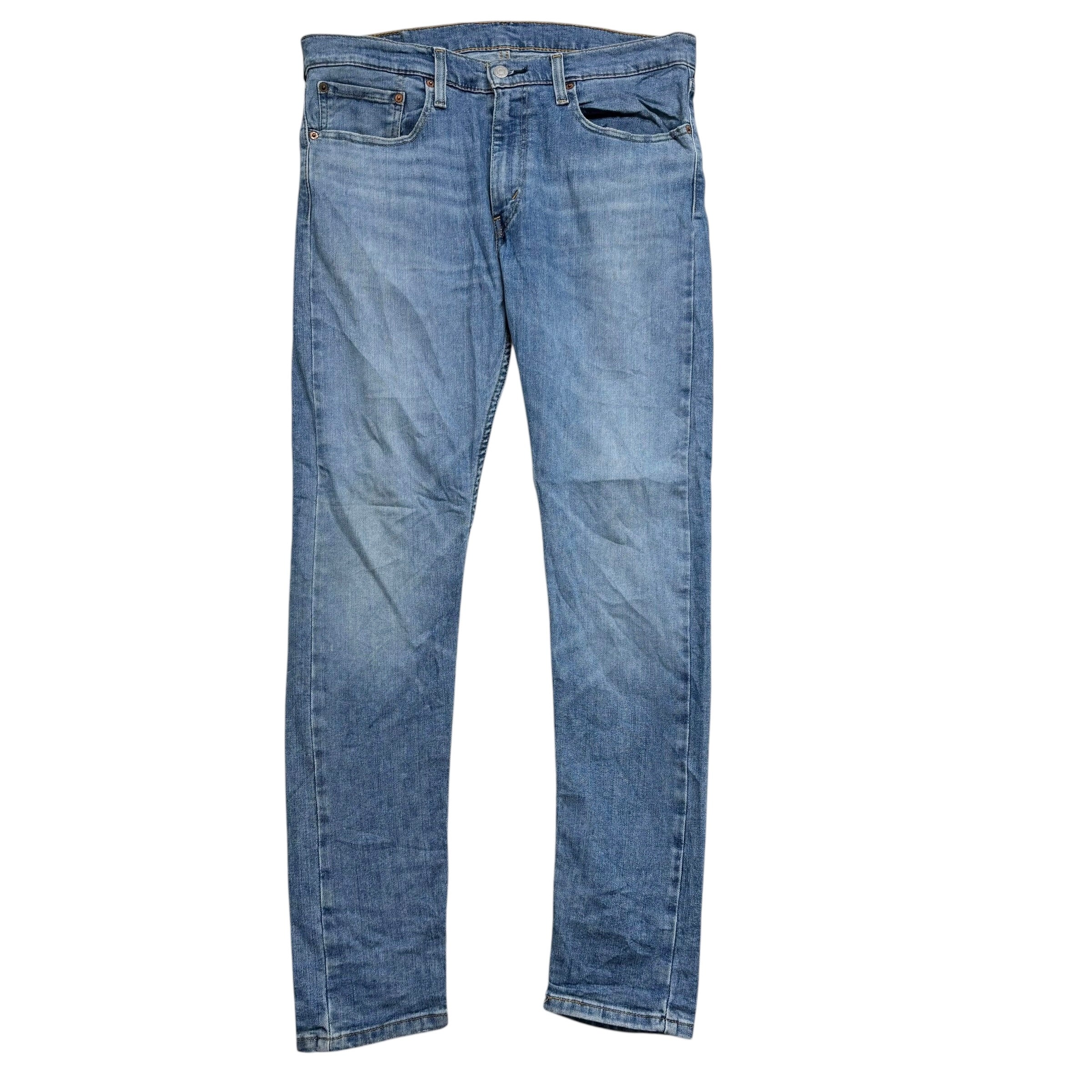 Levis Jeans W36 L32 Mens Mid Blue Skinny Tapered Fit Stretch Denim