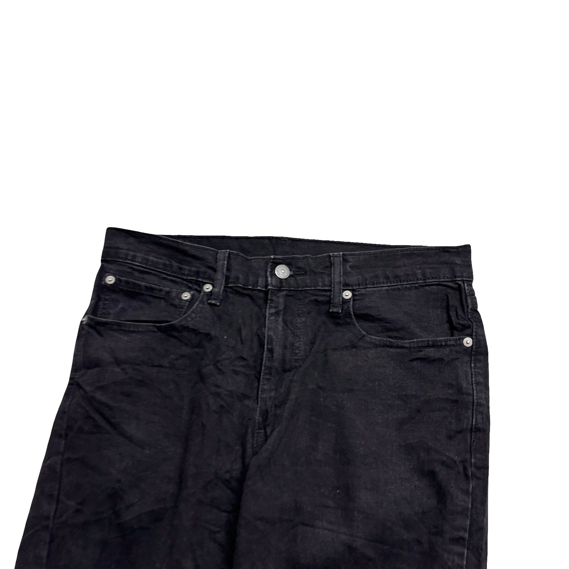 Levis 514 Jeans W34 L30 Mens Black Regular Straight Fit Stretch Denim (E)