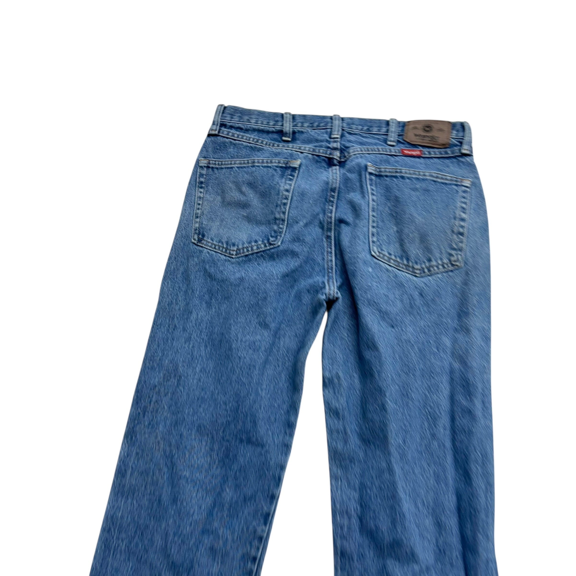 Wrangler Jeans W34 L34 Mens Mid Blue Regular Straight Fit Denim