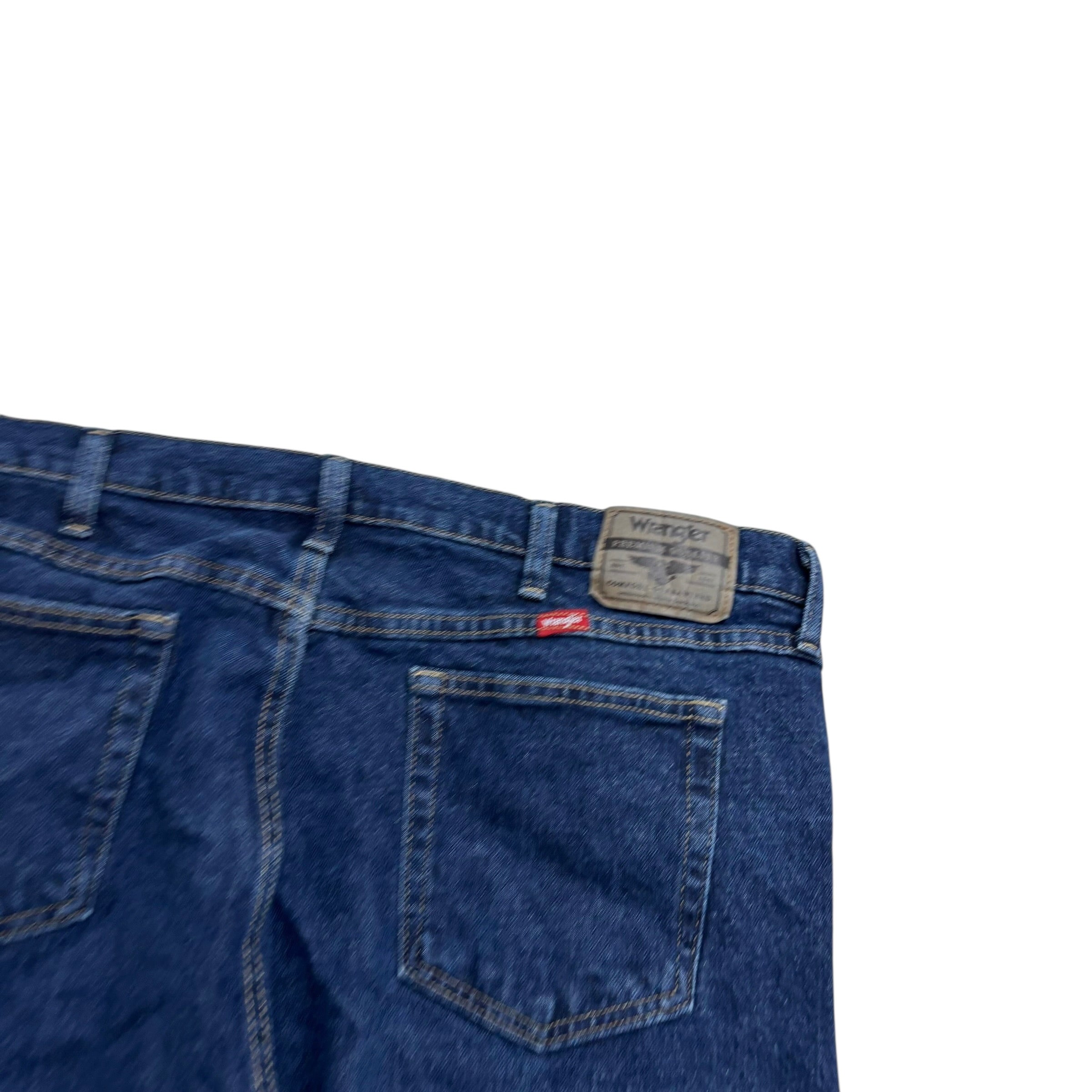 Wrangler Jeans W42 L30 Mens Dark Blue Regular Straight Fit Stretch Denim (E)