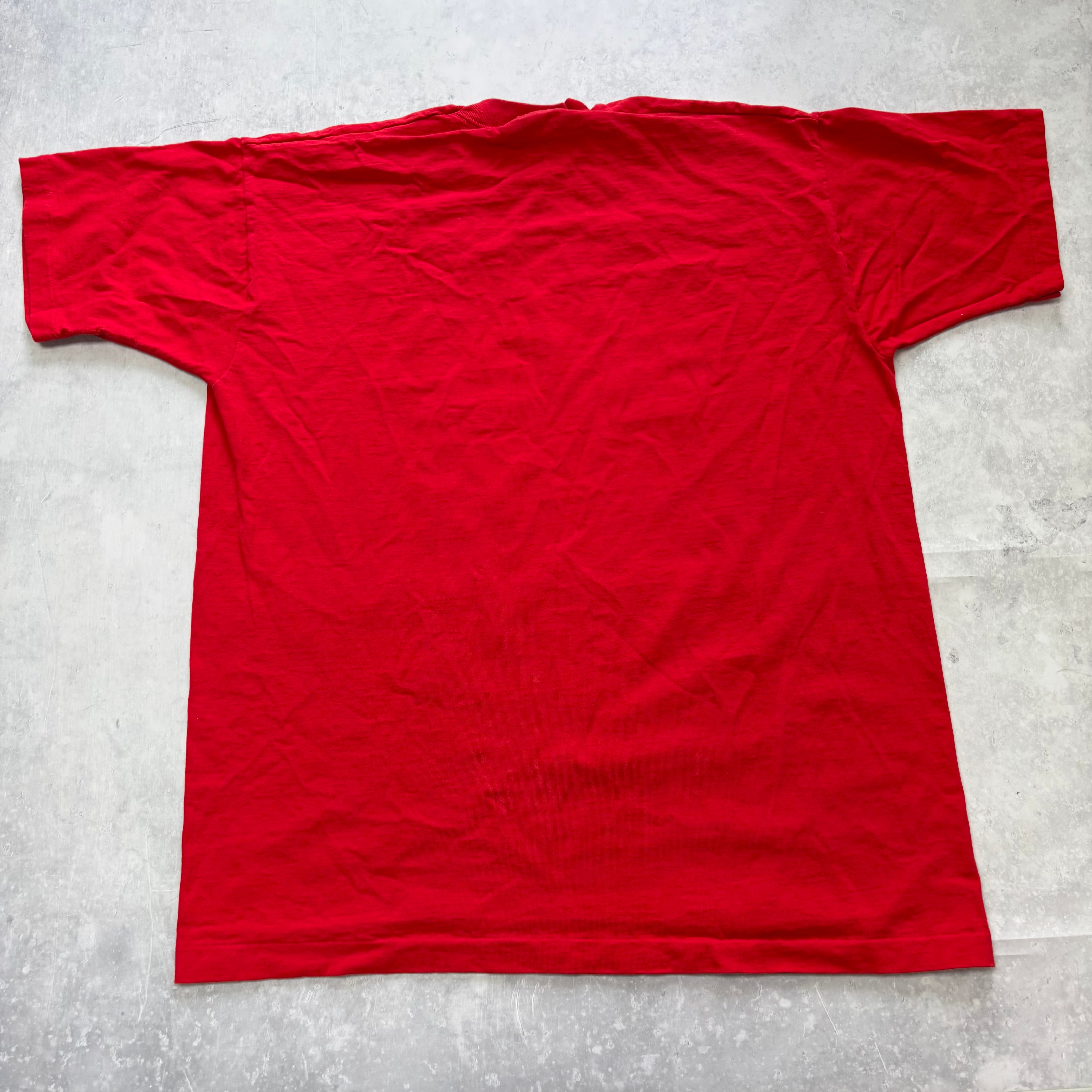 Vintage T Shirt Mens XXL Red Single Stitch Graphic Print 90s USA (E)