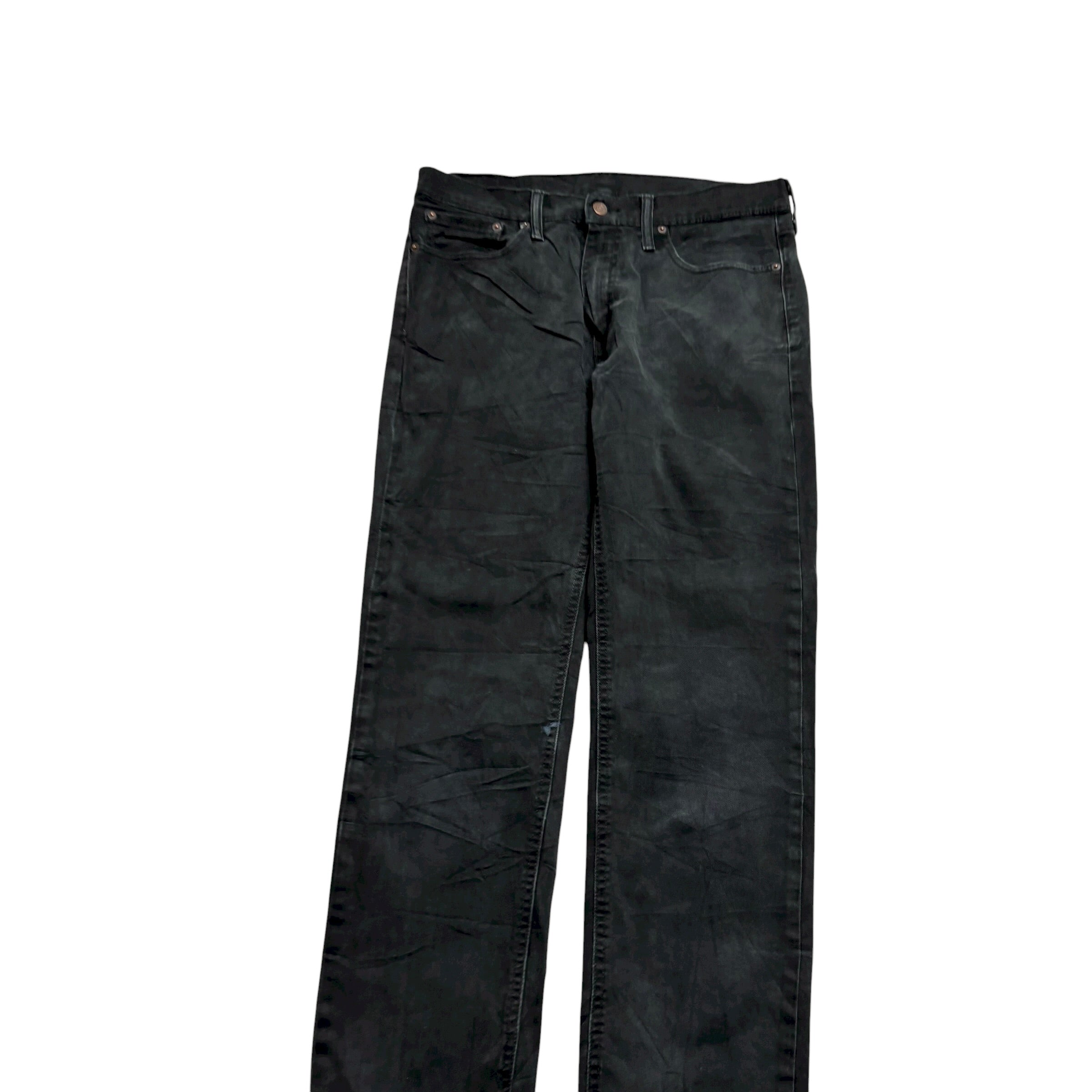 Levis 541 Jeans W32 L33 Mens Black Athletic Tapered Fit Stretch Denim (F)