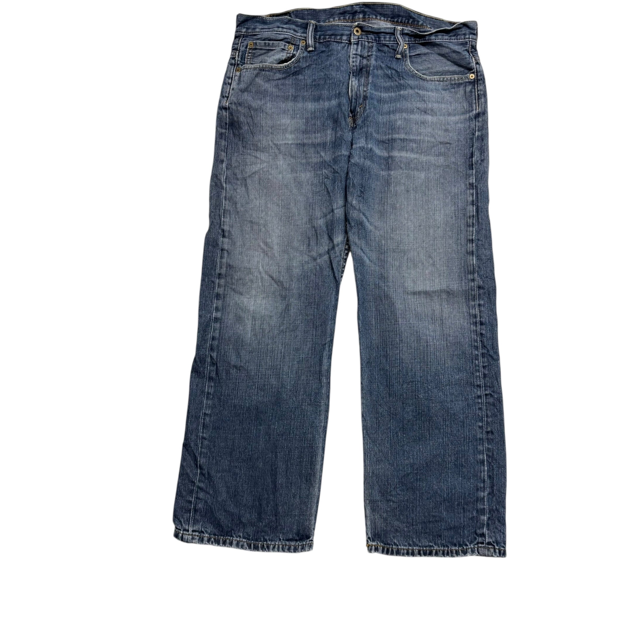 Levis 569 Jeans W36 L30 Mens Mid Blue Baggy Relaxed Straight Fit Denim
