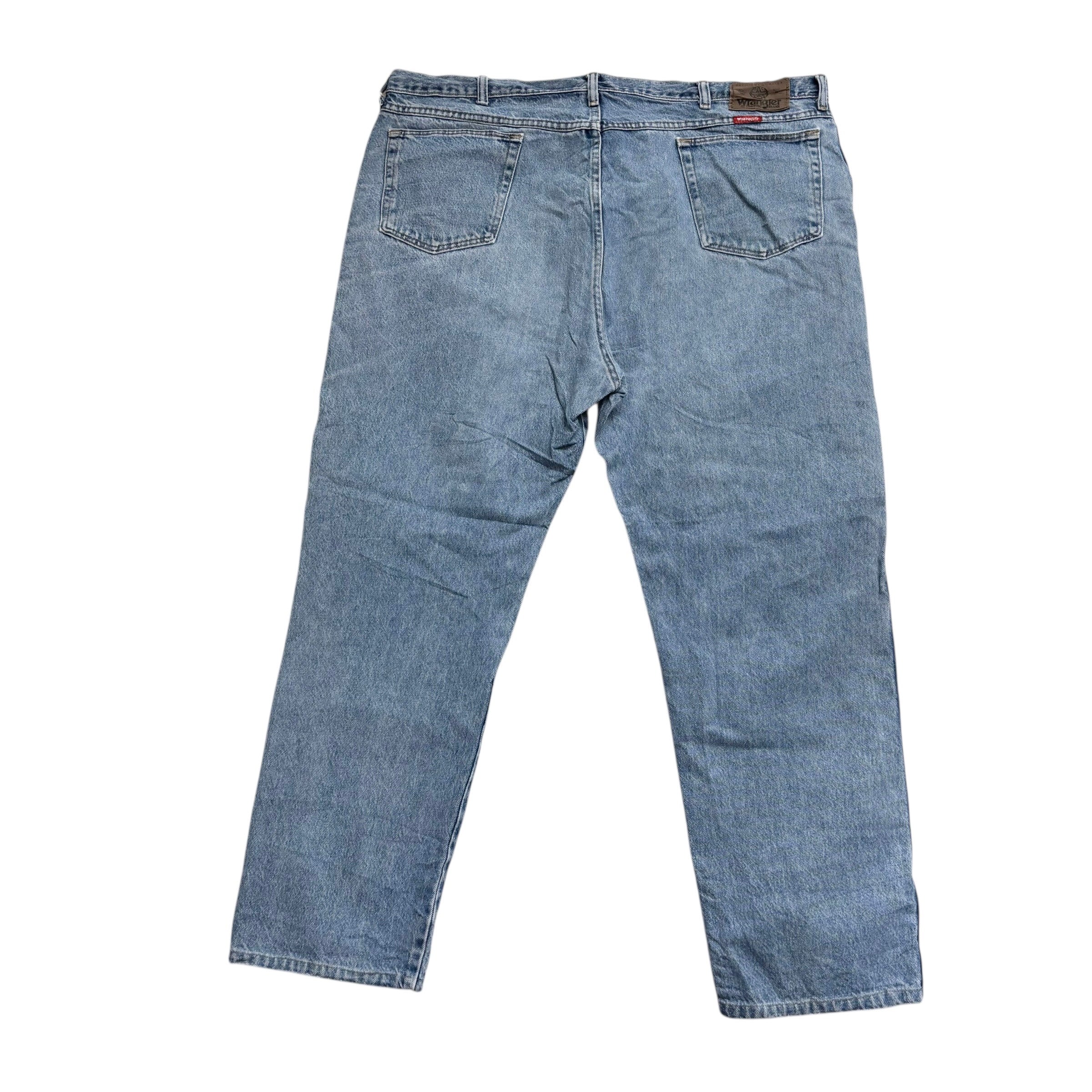 Wrangler Jeans W44 L30 Mens Light Blue Regular Straight Fit Vintage Denim