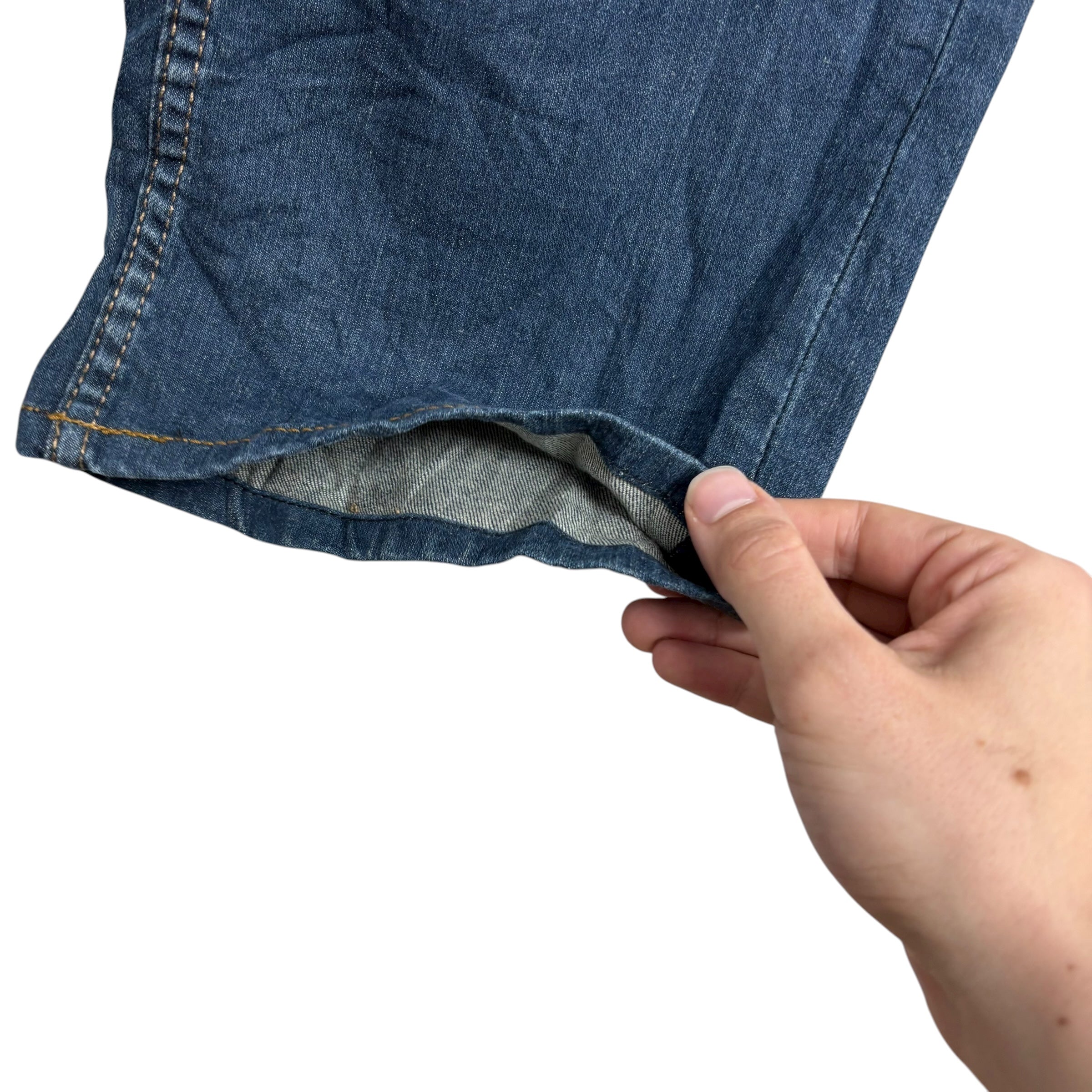 Levis 559 Jeans W32 L31 Mens Dark Blue Relaxed Straight Fit Stretch Denim (E)