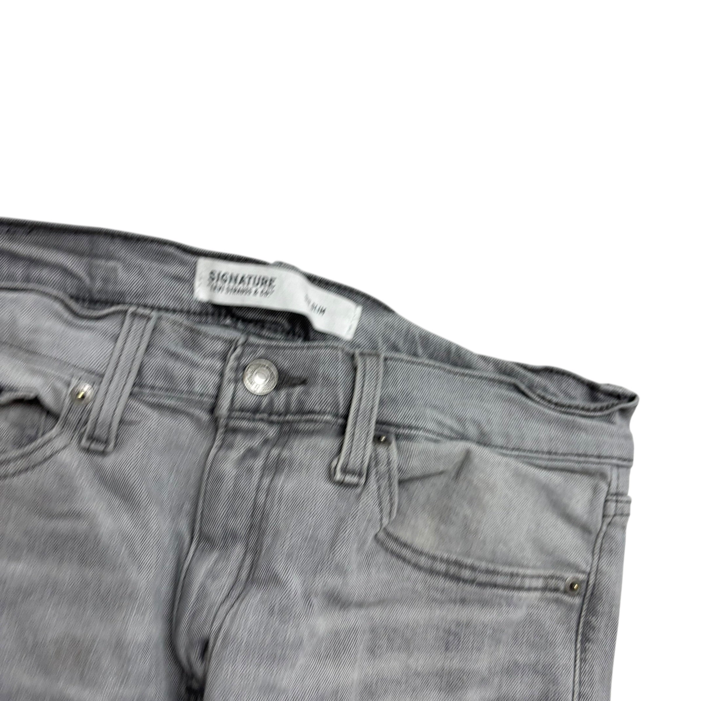 Levis Signature Jeans W31 L32 Mens Grey Slim Fit Stretch Denim (F)