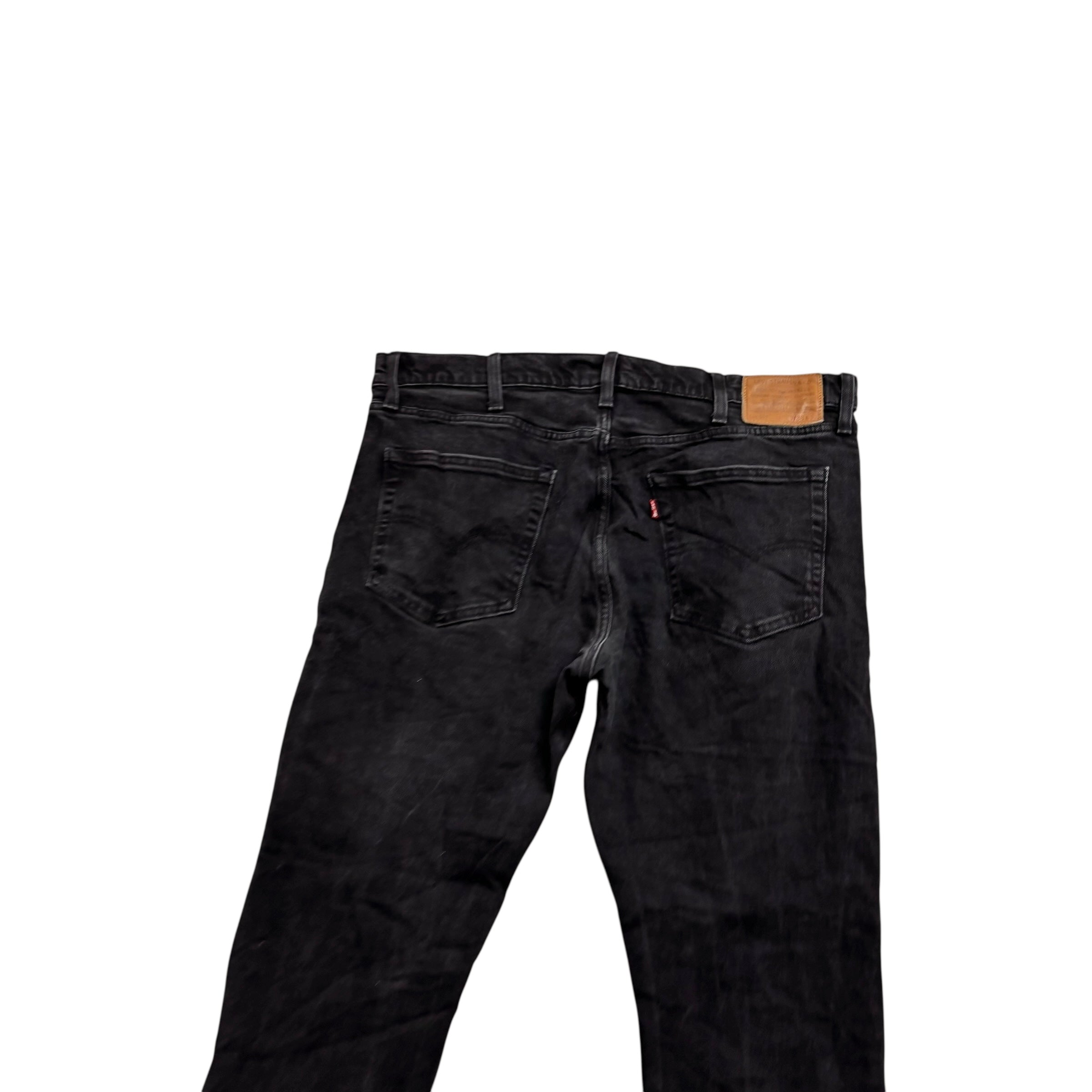 Levis 512 Jeans W38 L31 Mens Black Slim Tapered Fit Stretch Premium Denim (E)