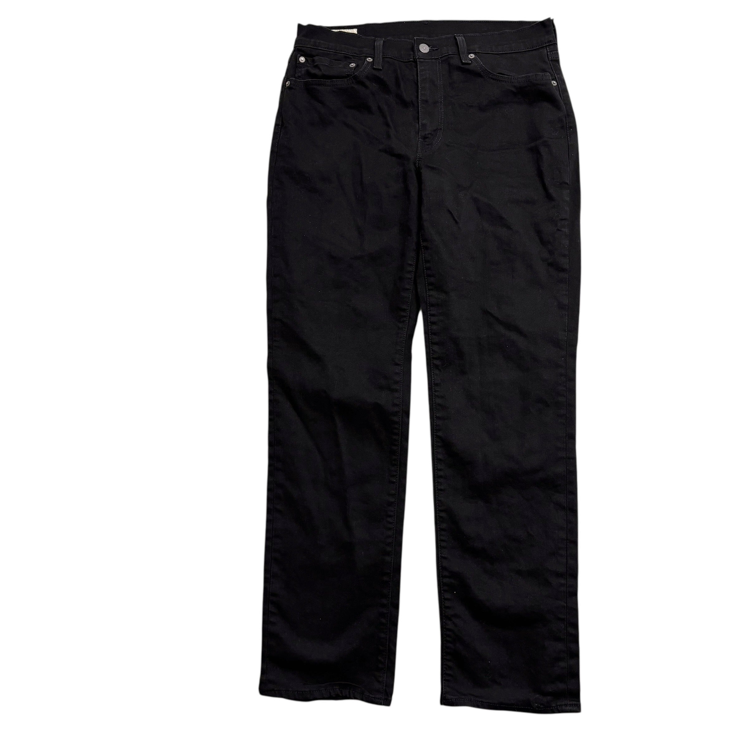 Levis 541 Jeans W34 L32 Mens Black Athletic Tapered Fit Stretch Denim (E)