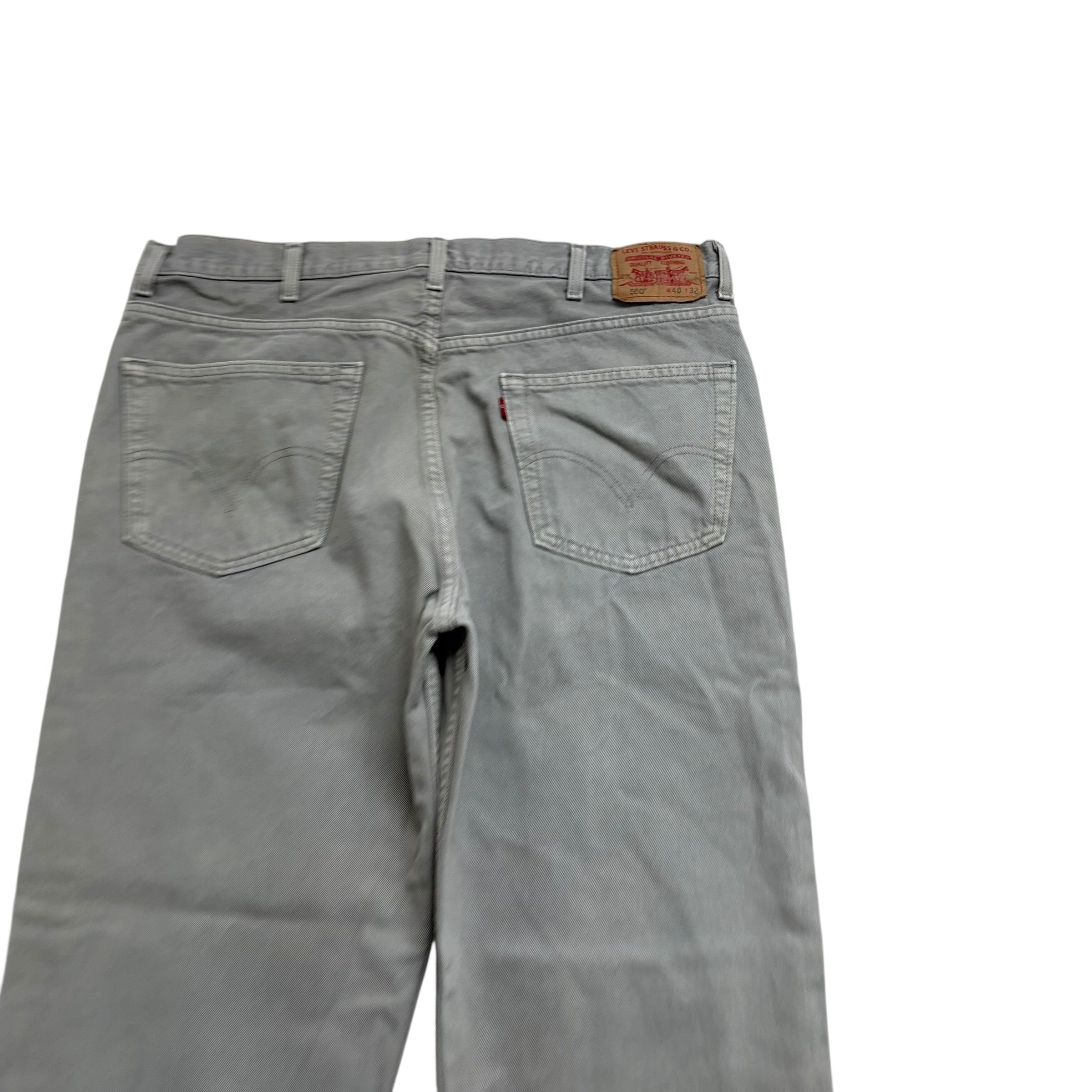 Levis 550 Jeans W40 L32 Mens Grey Baggy Relaxed Straight Fit Vintage Denim