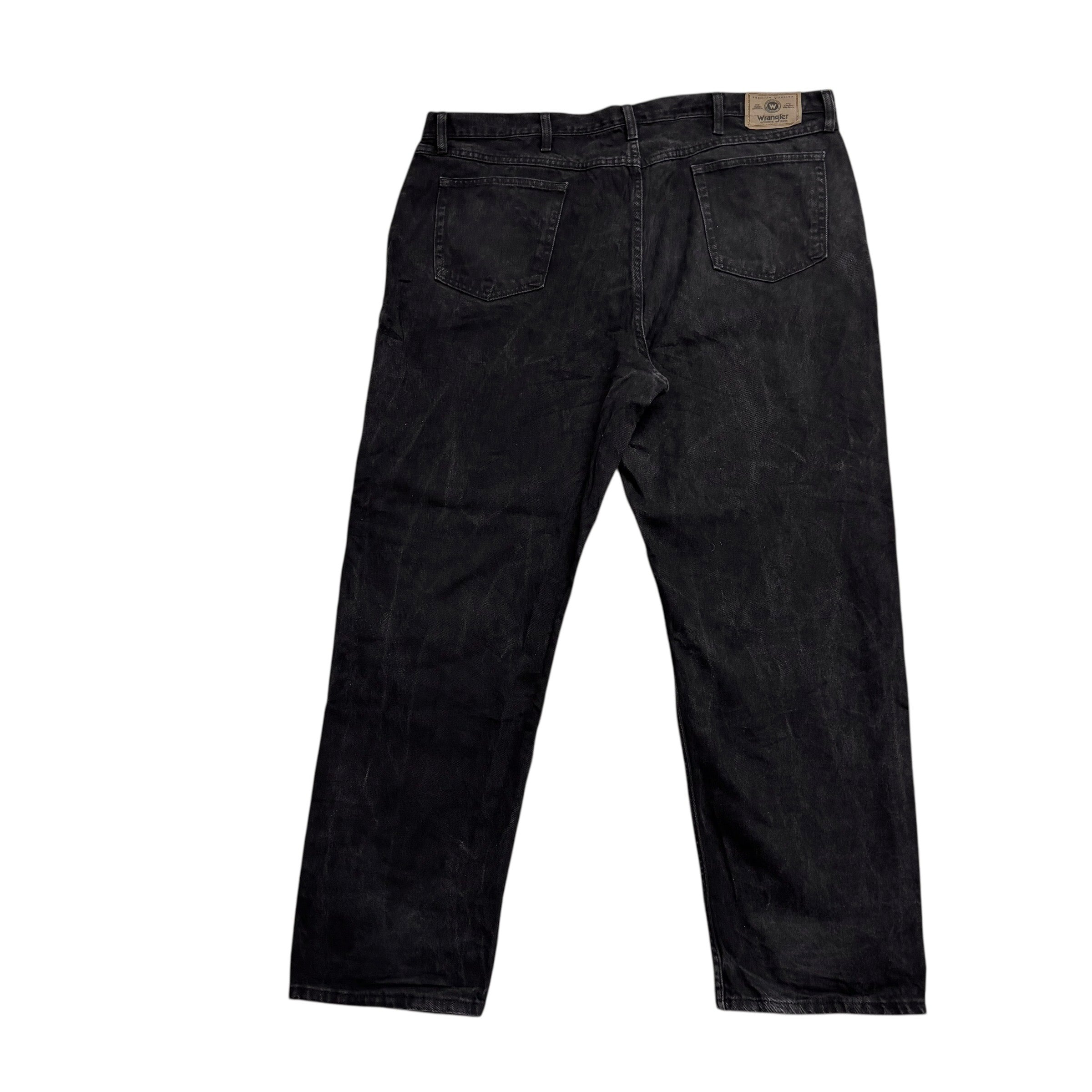 Wrangler Jeans W44 L32 Mens Black Relaxed Straight Fit Vintage Denim