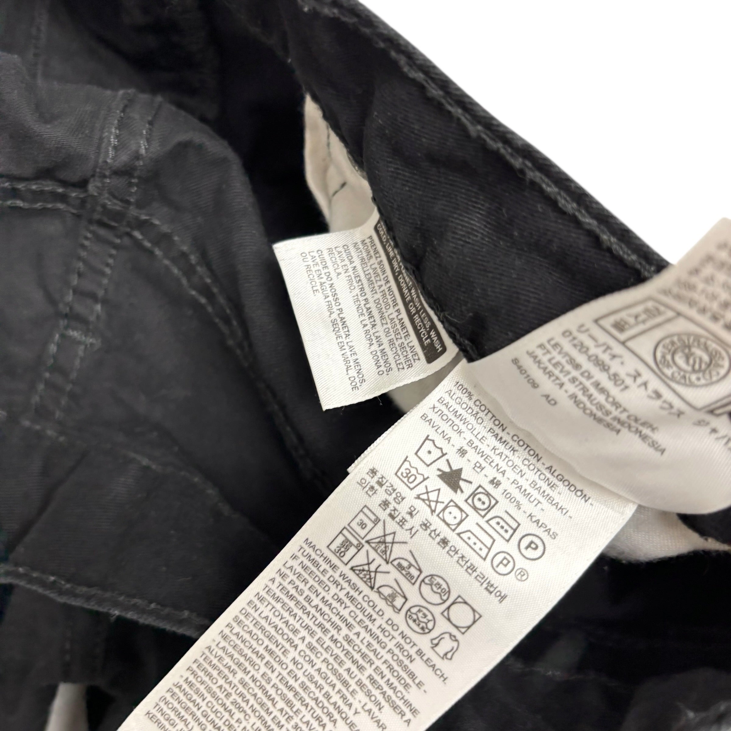 Levis 514 Trousers W31 L30 Mens Black Regular Straight Fit Cotton Pants (E)