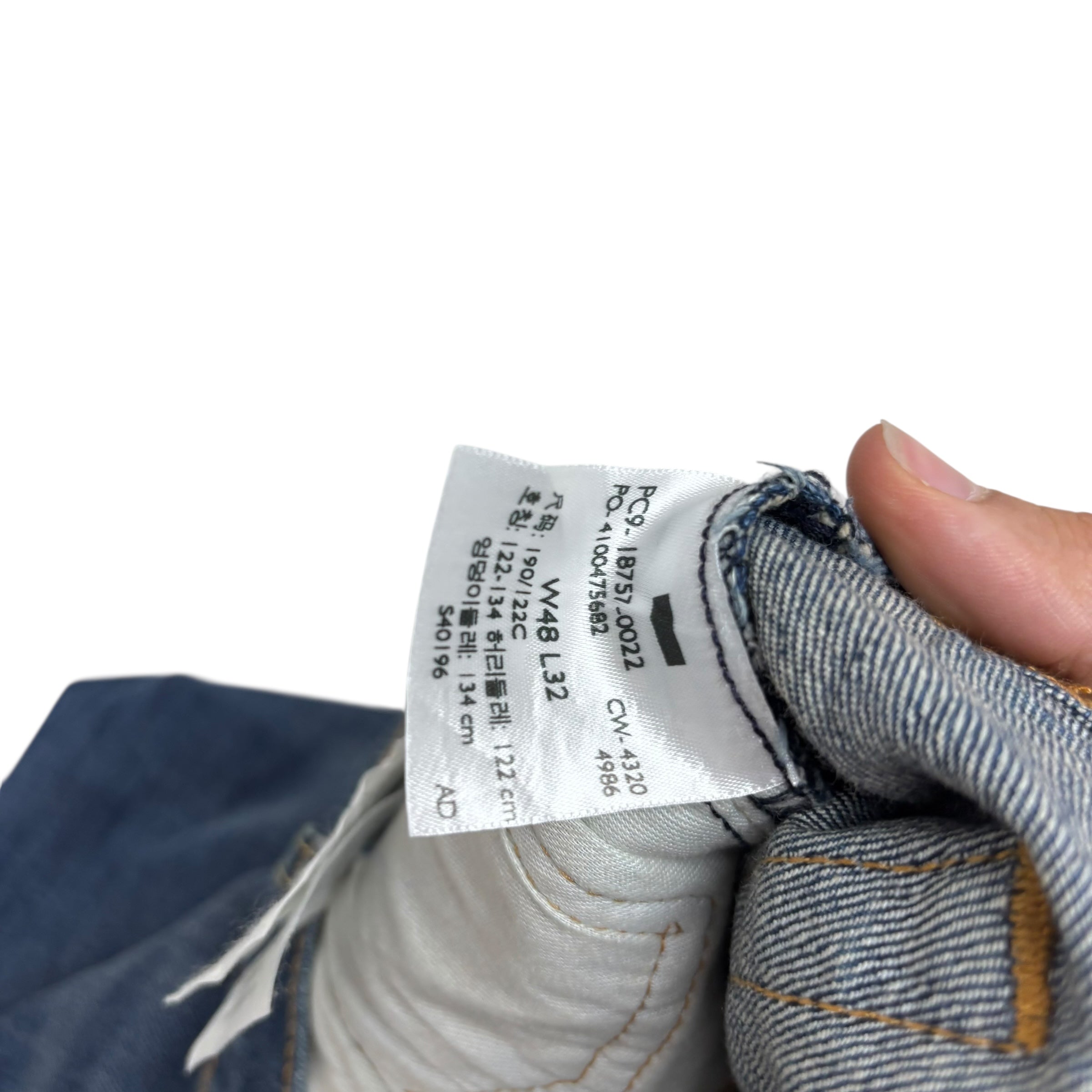 Levis 541 Jeans W48 L32 Mens Mid Blue Athletic Tapered Fit Stretch Denim