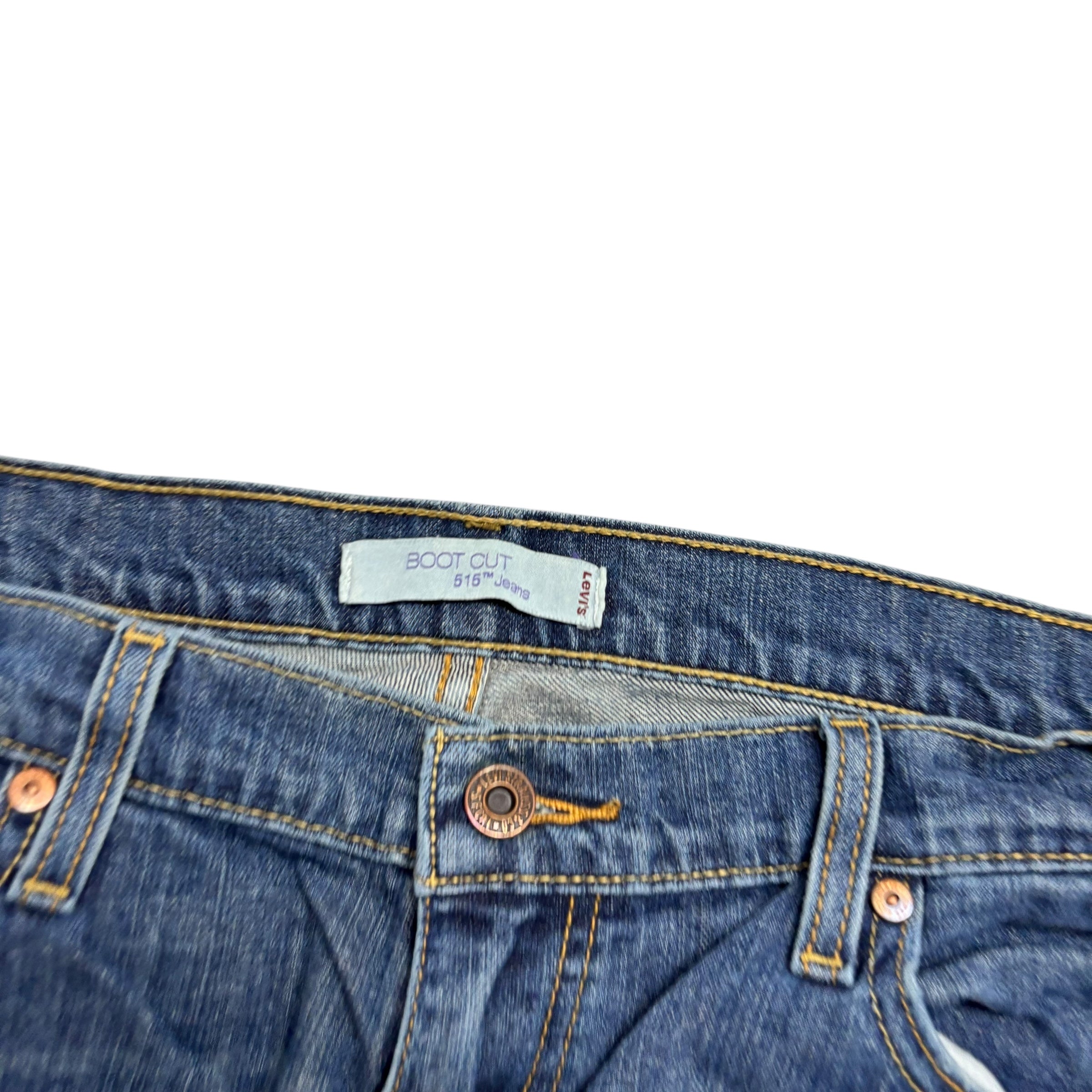 Levis 515 Jeans W34 L32 Womens Mid Blue Regular Bootcut Fit Vintage Stretch