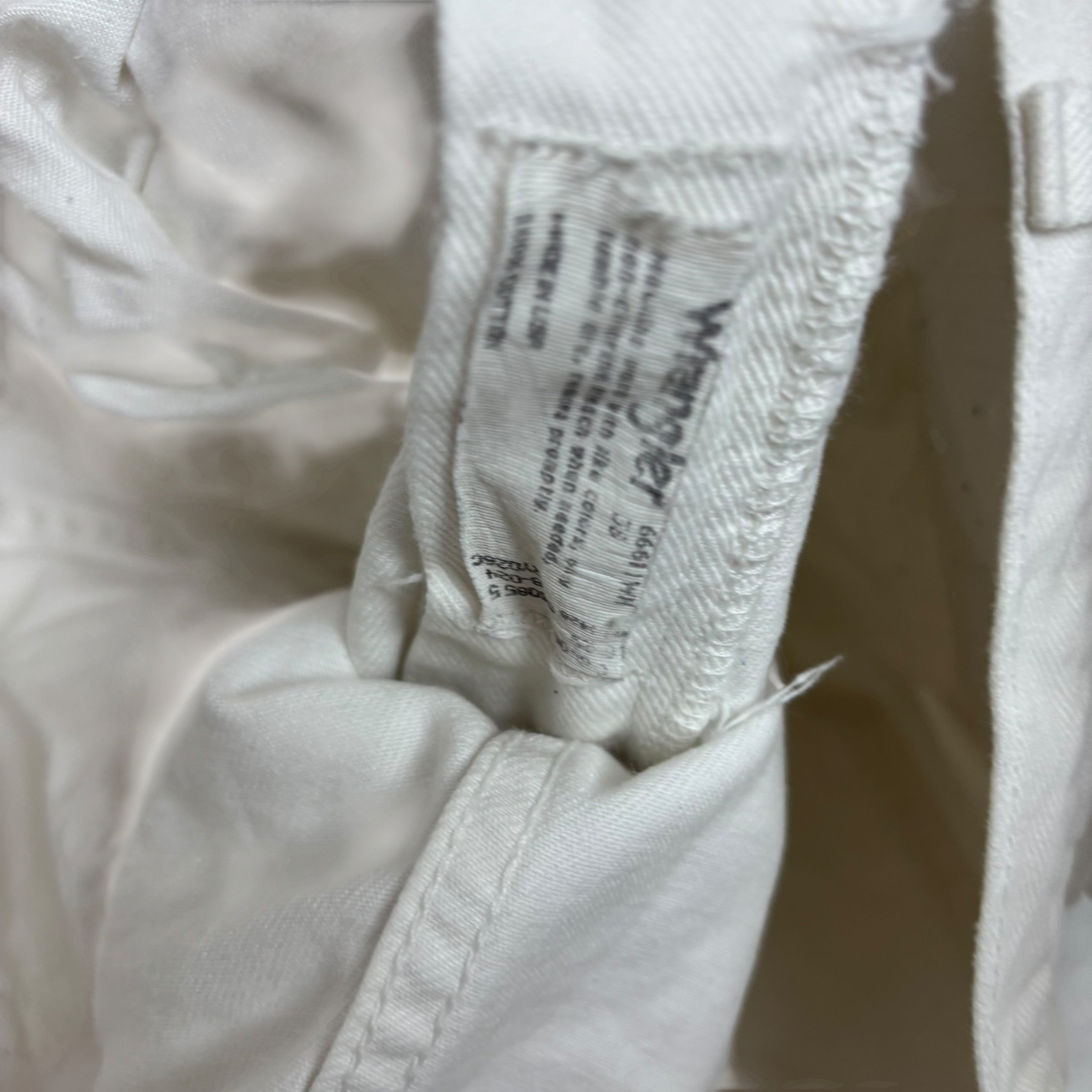 Wrangler Jorts W36 Mens Denim Shorts White Regular Fit Vintage USA Made (F)