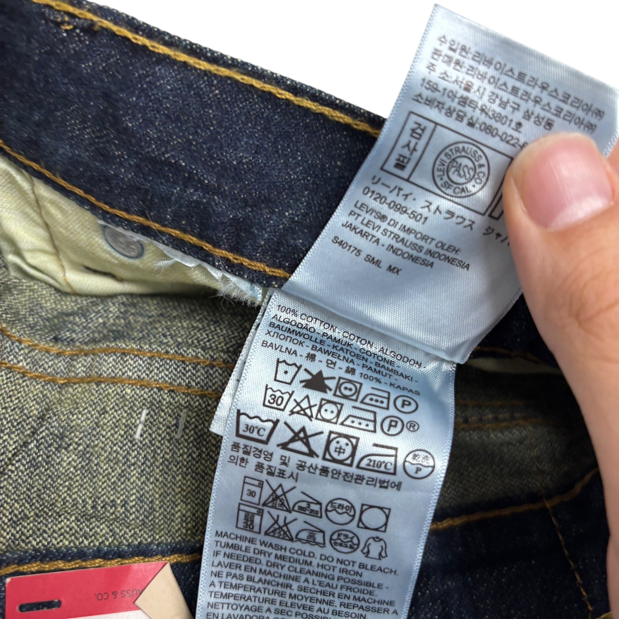 Levis 514 Jeans W33 L30 Mens Dark Blue Regular Straight Fit Denim (E)