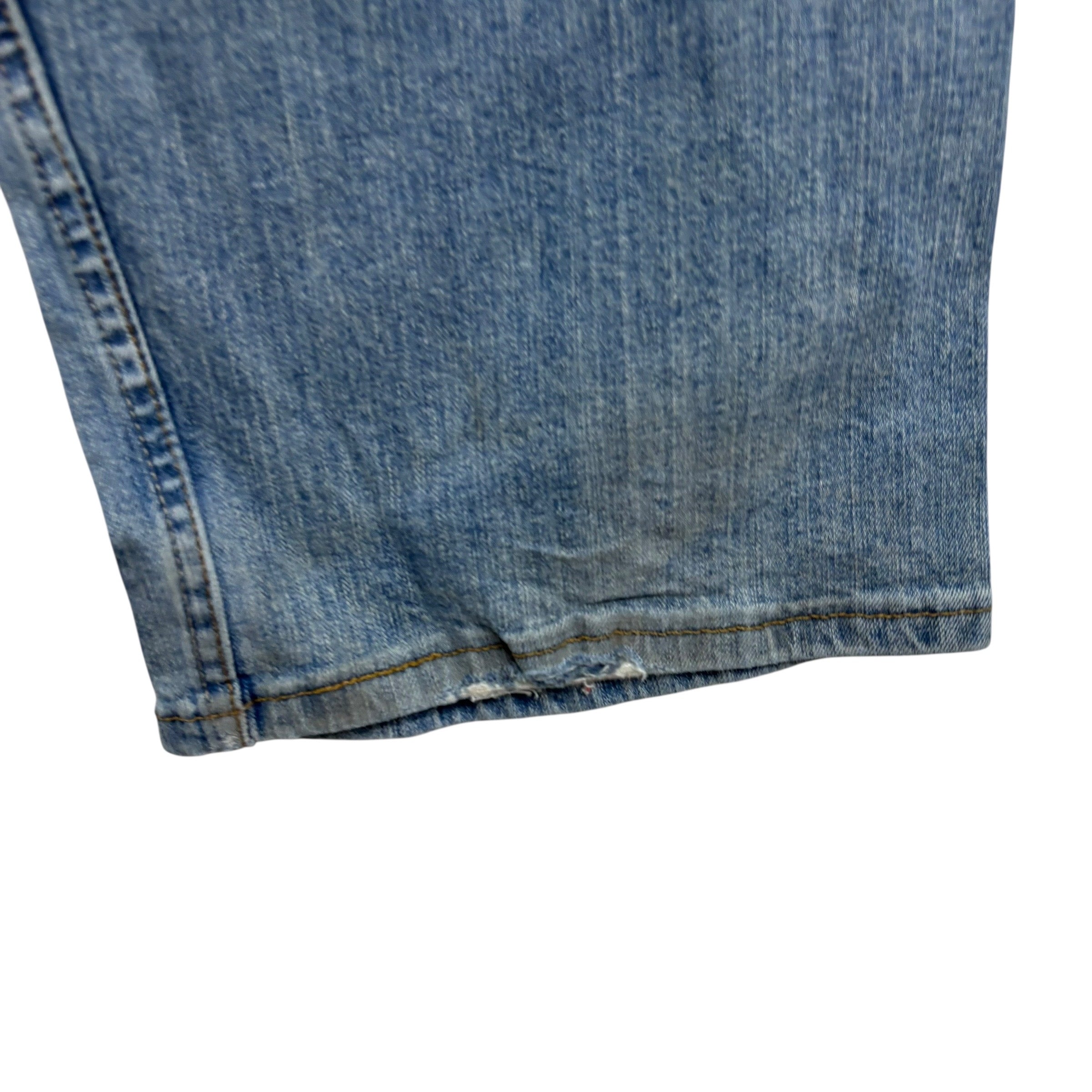 Wrangler Jeans W48 L30 Mens Light Blue Relaxed Straight Fit Stretch Denim (F)