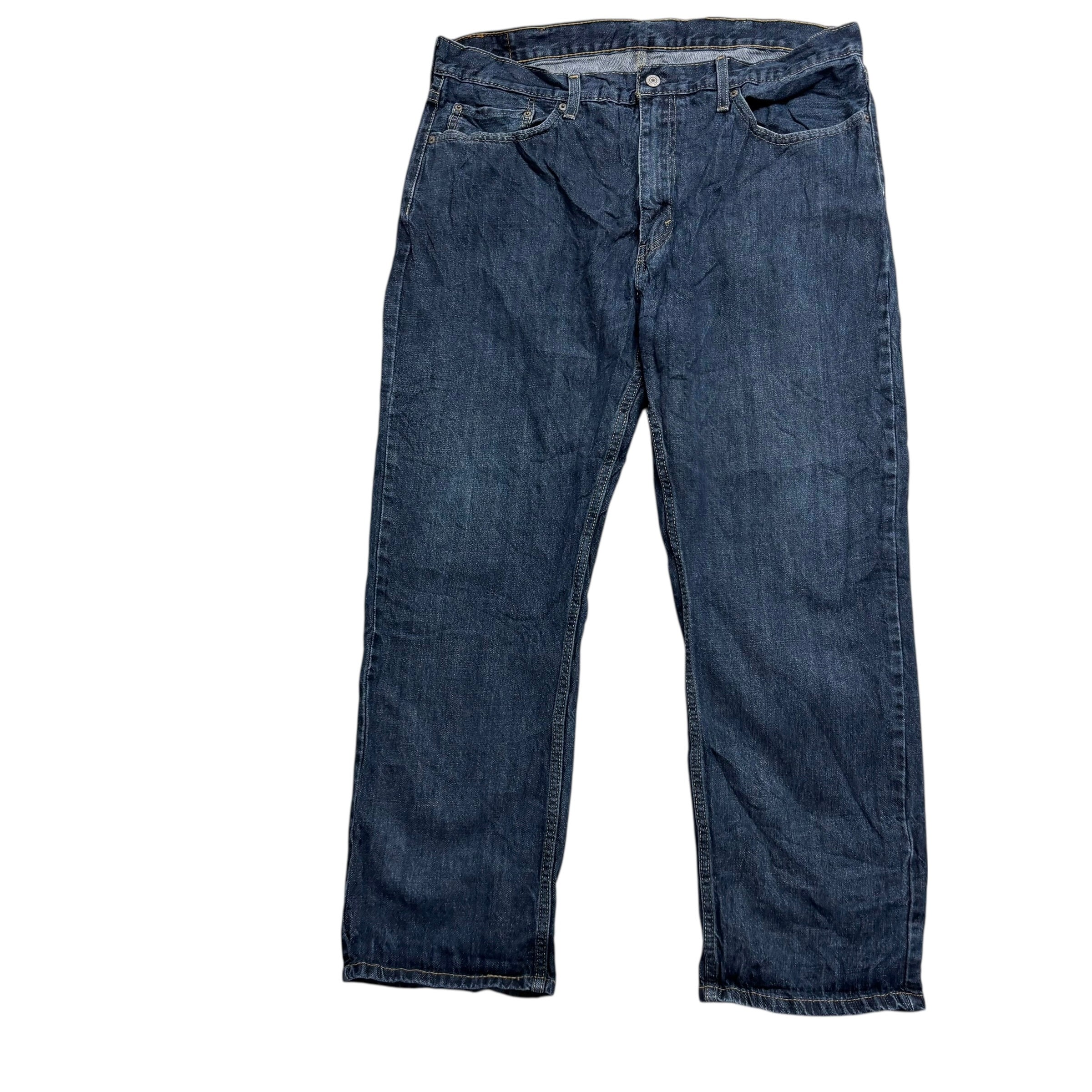 Levis 559 Jeans W38 L30 Mens Dark Blue Baggy Relaxed Straight Fit Denim (E)