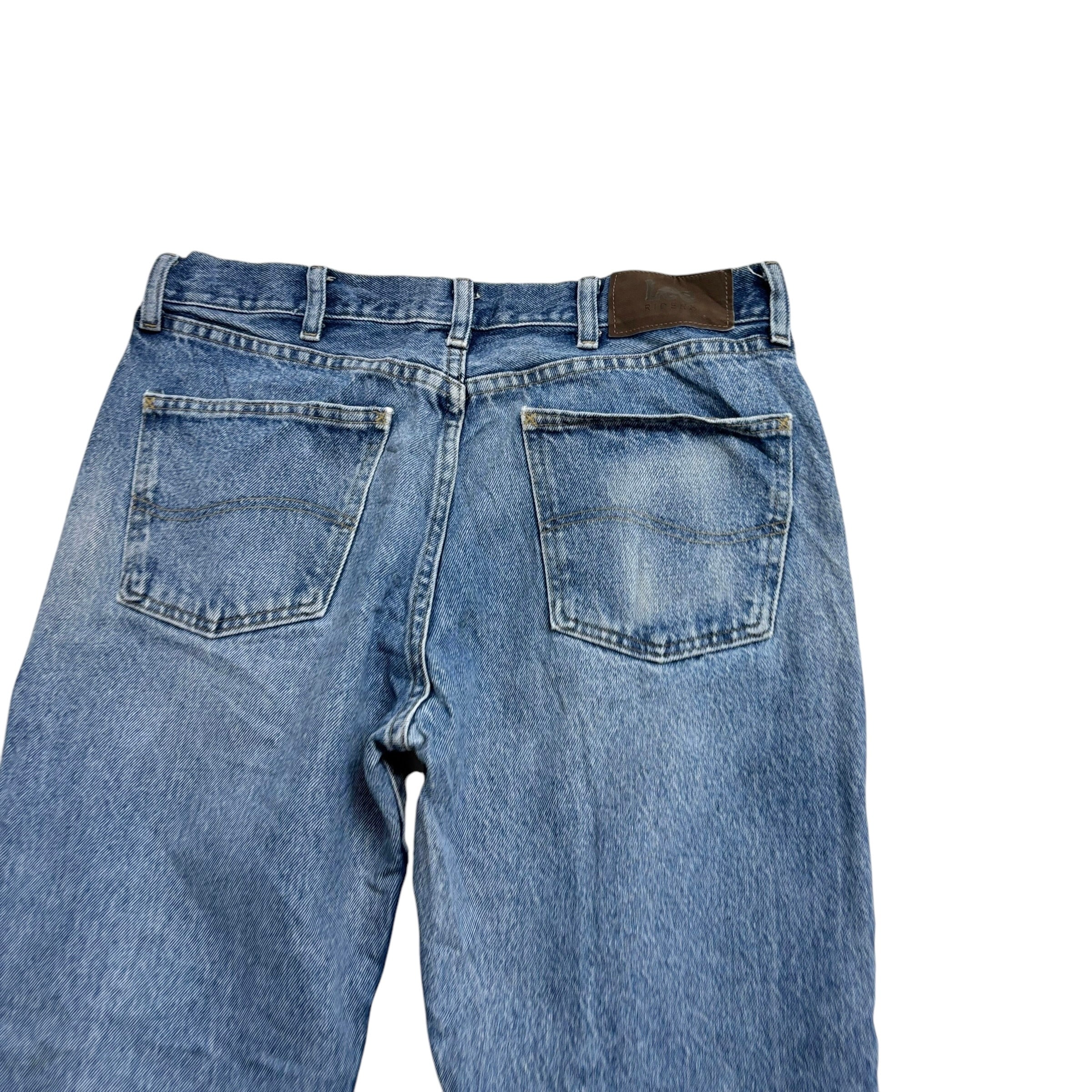 Lee Jeans W34 L29 Mens Light Blue Relaxed Straight Fit Denim