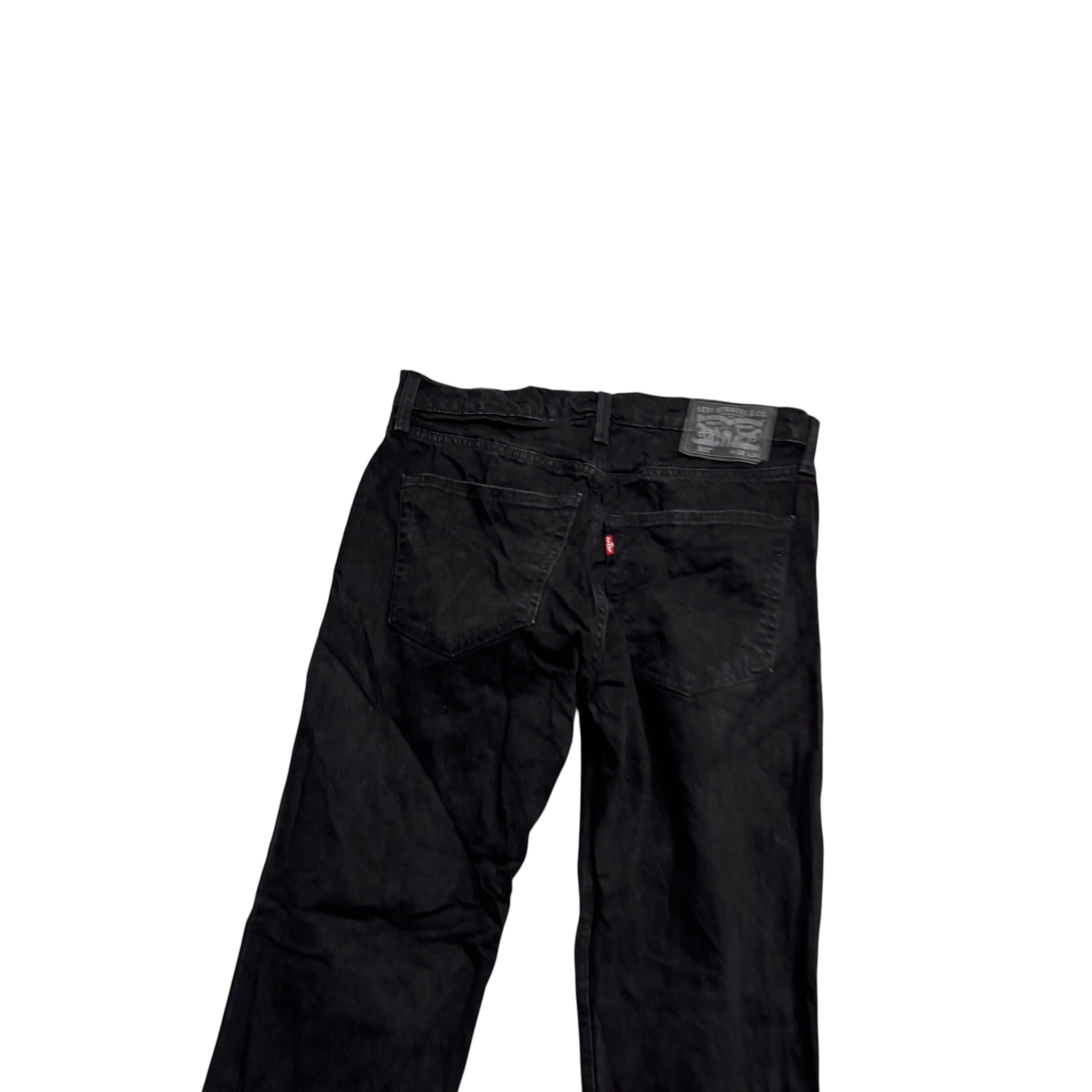 Levis 512 Jeans W32 L33 Mens Black Slim Tapered Fit Stretch Denim (E)